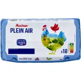 AUCHAN Oeufs de poules élevées en plein air