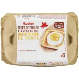 AUCHAN Oeufs de poules élevées au sol