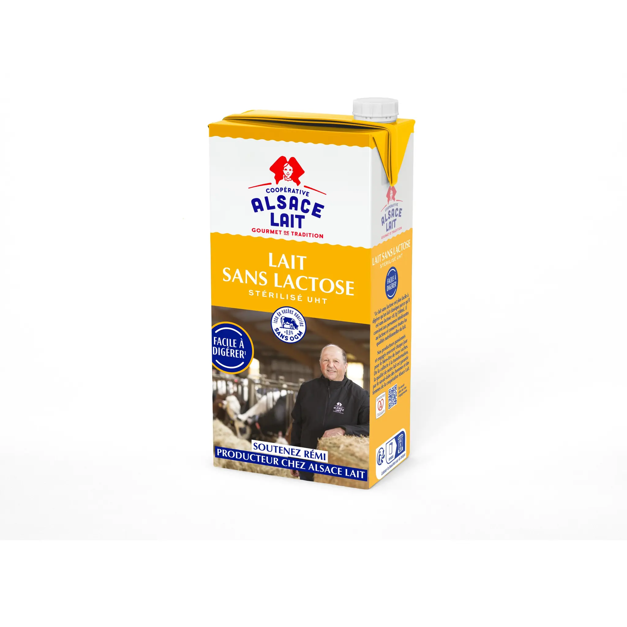 ALSACE LAIT Lait sans lactose stérilisé UHT