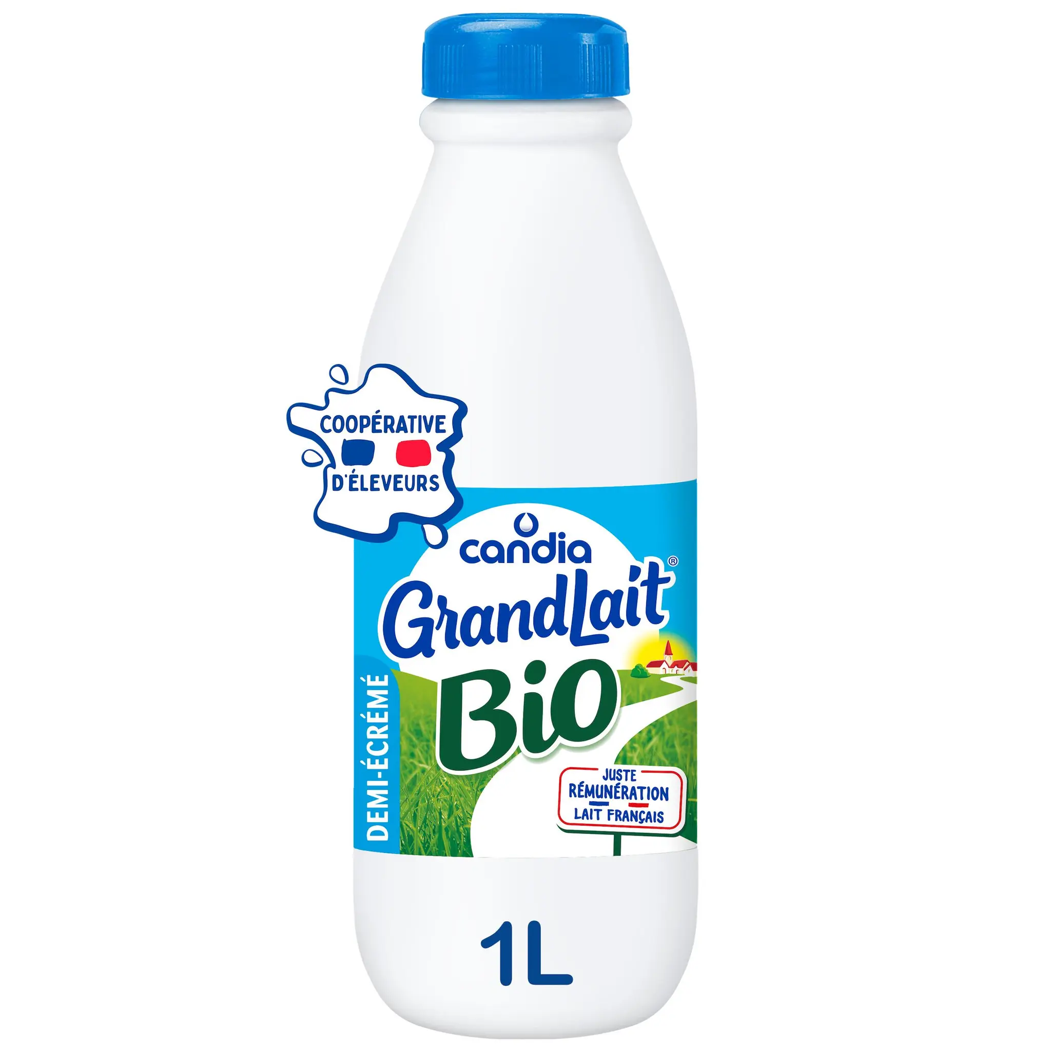 CANDIA Grandlait Lait demi-écrémé UHT bio