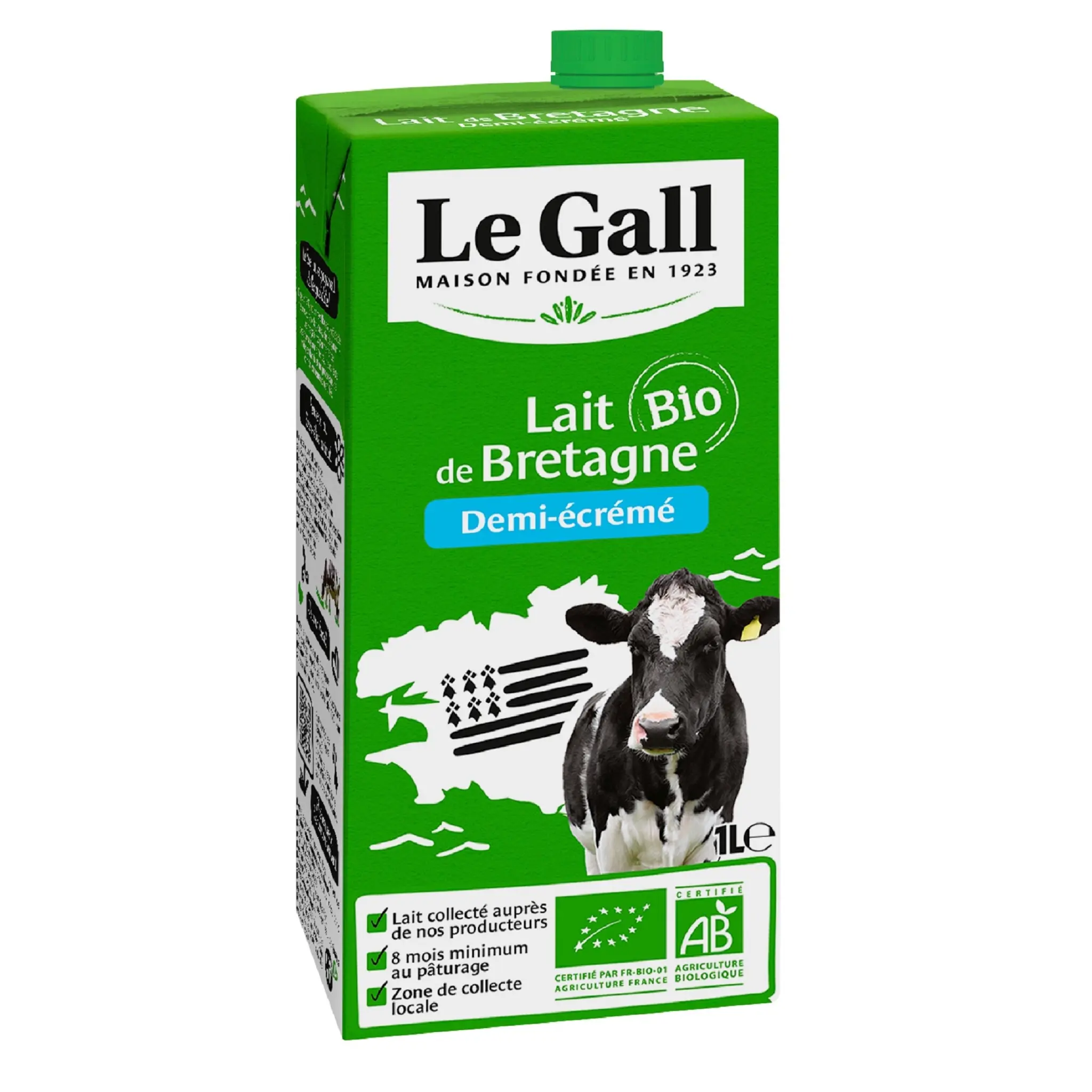 LE GALL Lait de Bretagne demi-écrémé bio