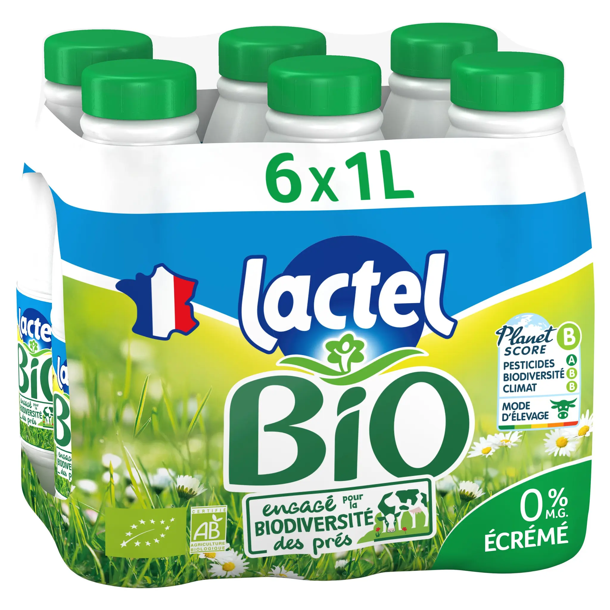 LACTEL Lait écrémé bio UHT