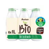 AUCHAN SOLIDAIRES BIO CULTIVONS LE BON Lait écrémé UHT