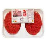 AUCHAN Steaks hachés pur bœuf façon bouchère 15% MG