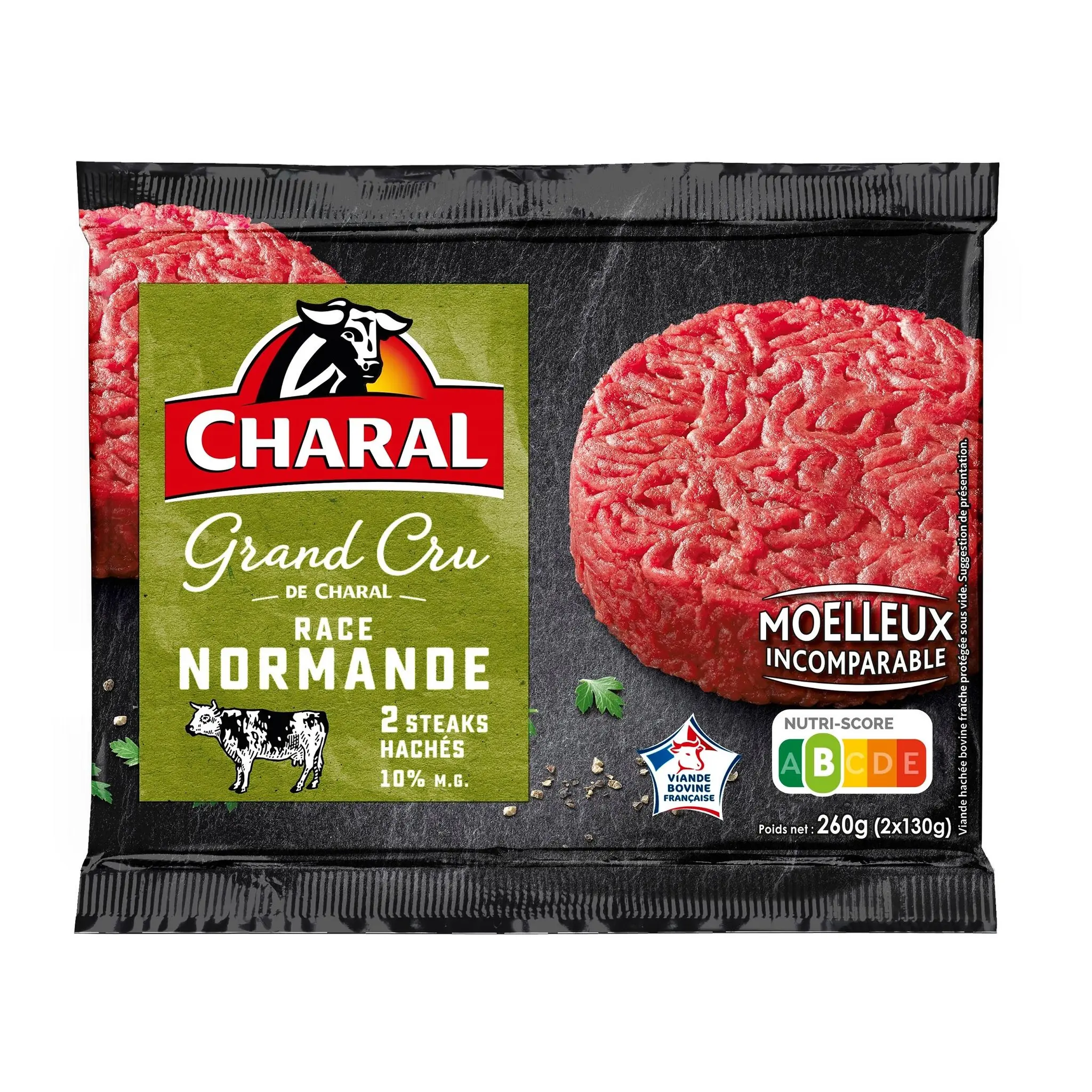 CHARAL Steaks Hachés Grand Cru race Normande 10% mg