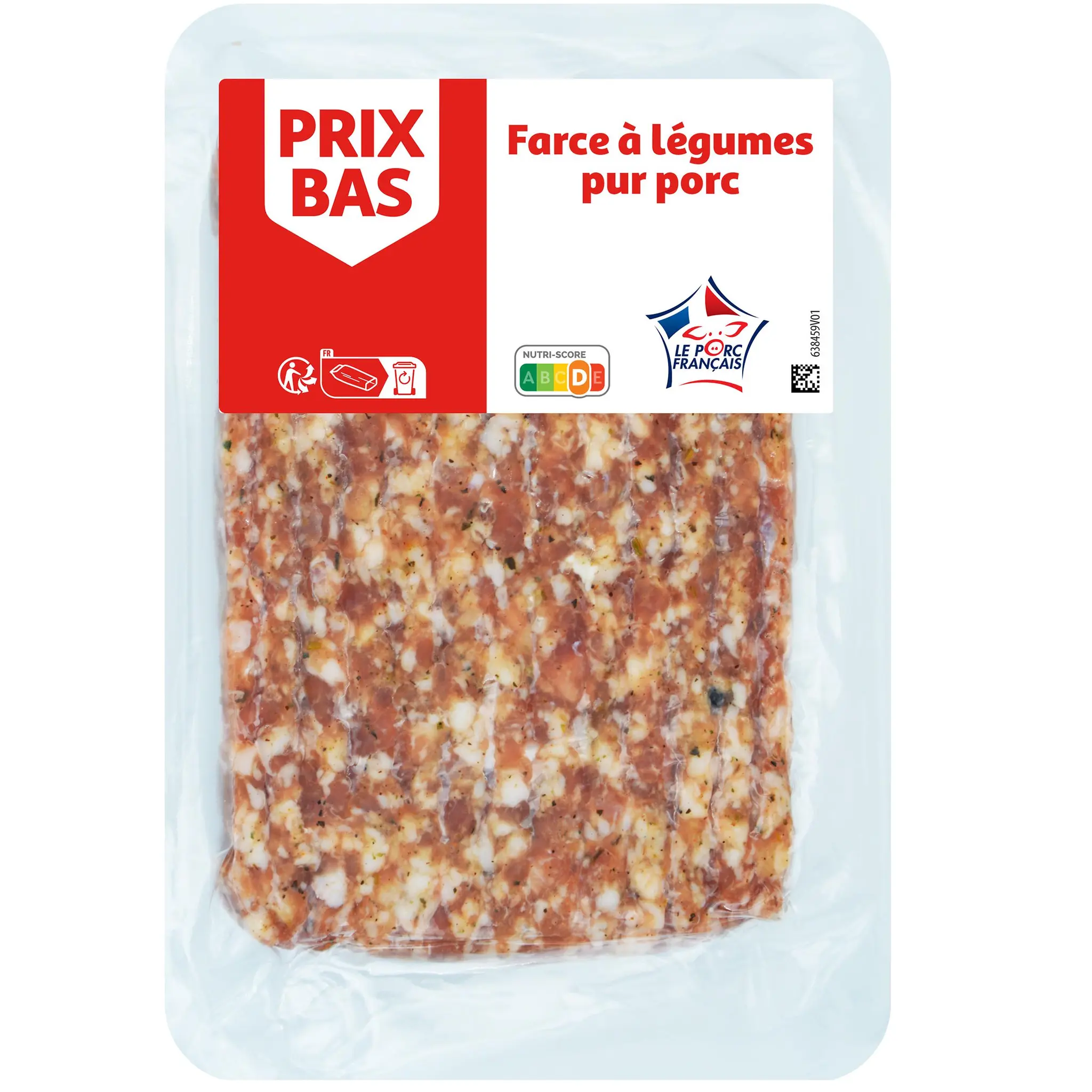 PRIX BAS Farce à légumes pur porc