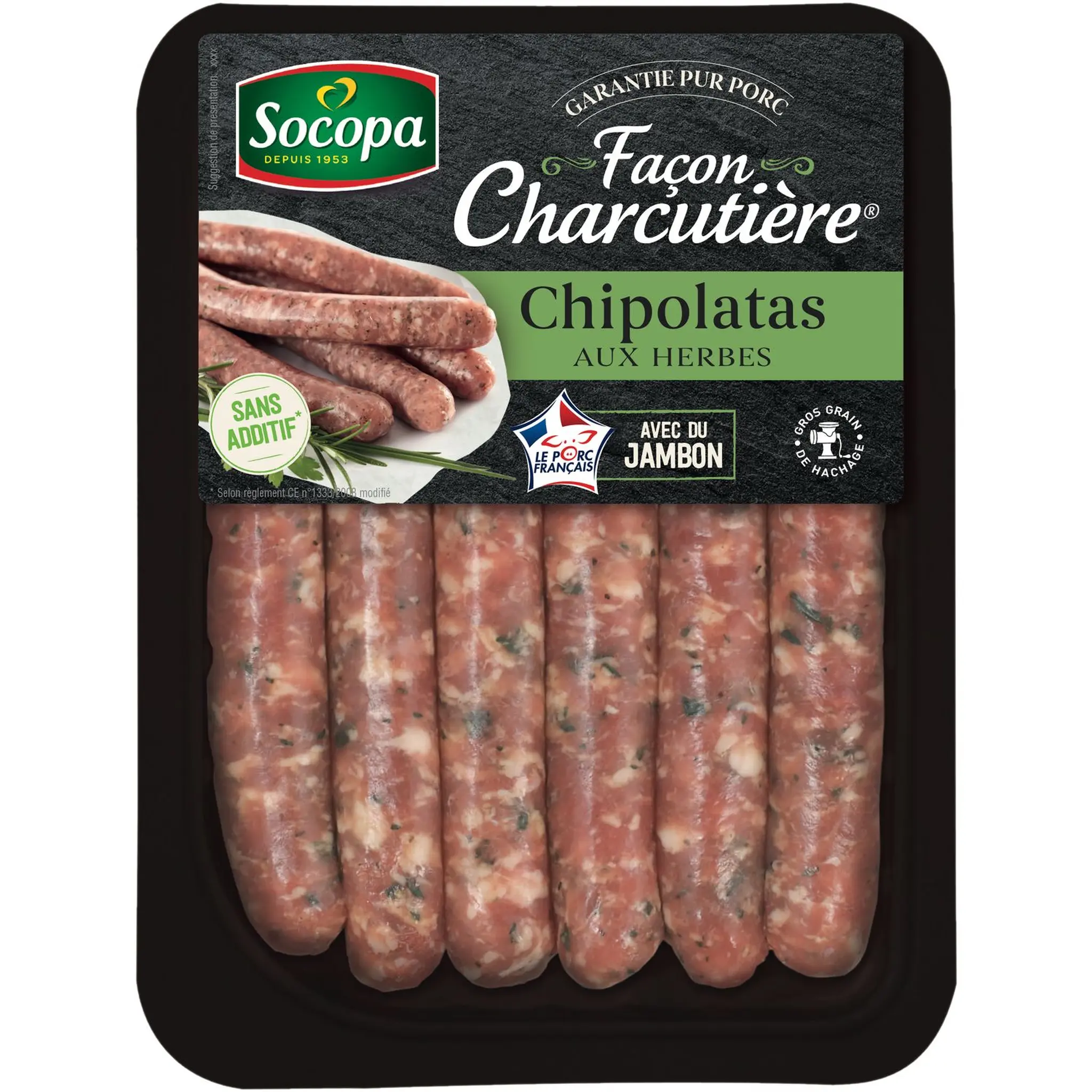 SOCOPA Chipolatas aux herbes façon charcutière