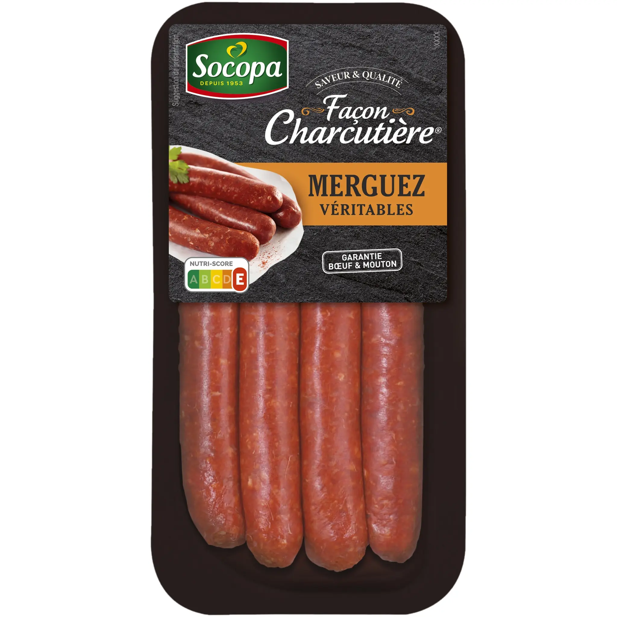 SOCOPA Merguez véritables façon charcutière