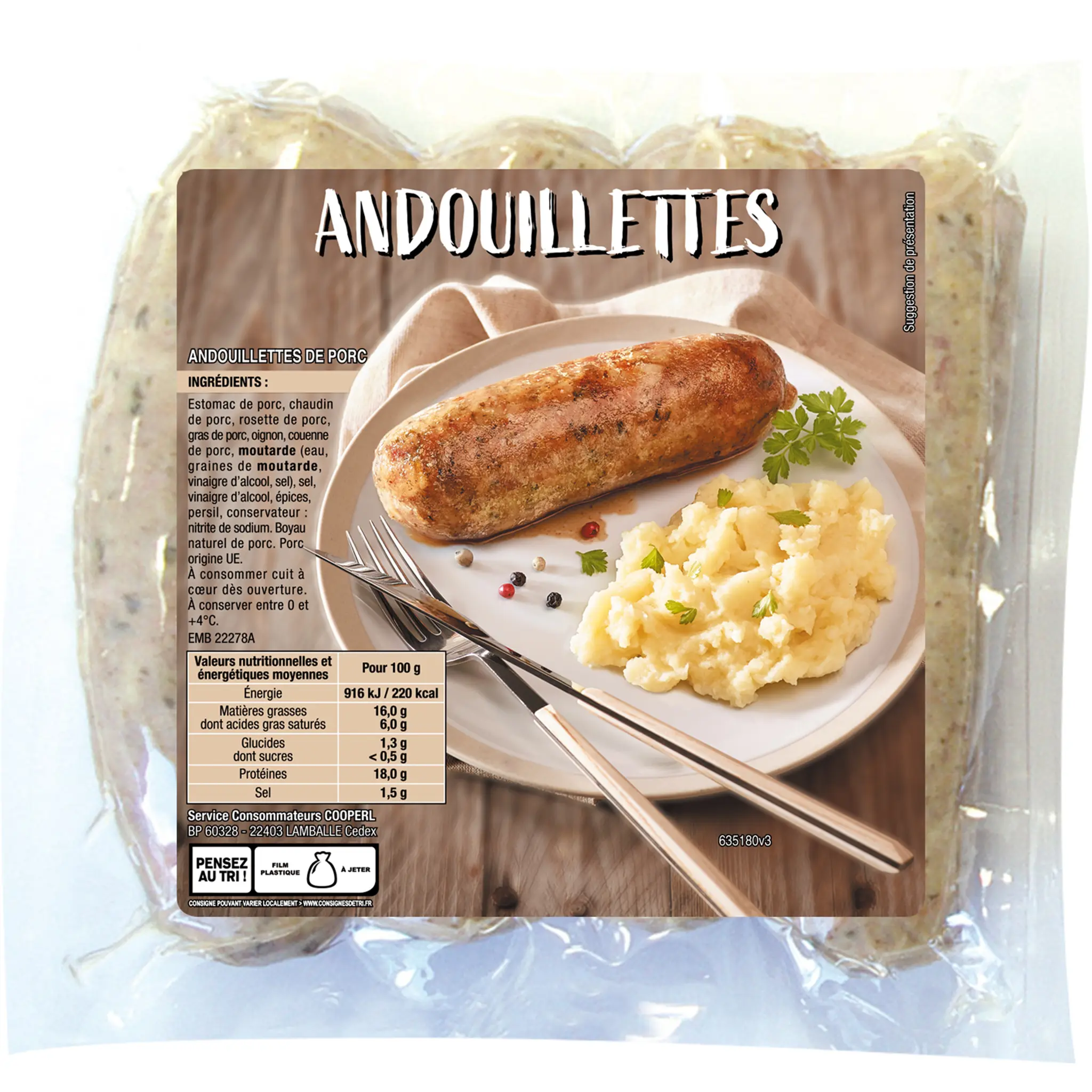 Andouillettes de porc