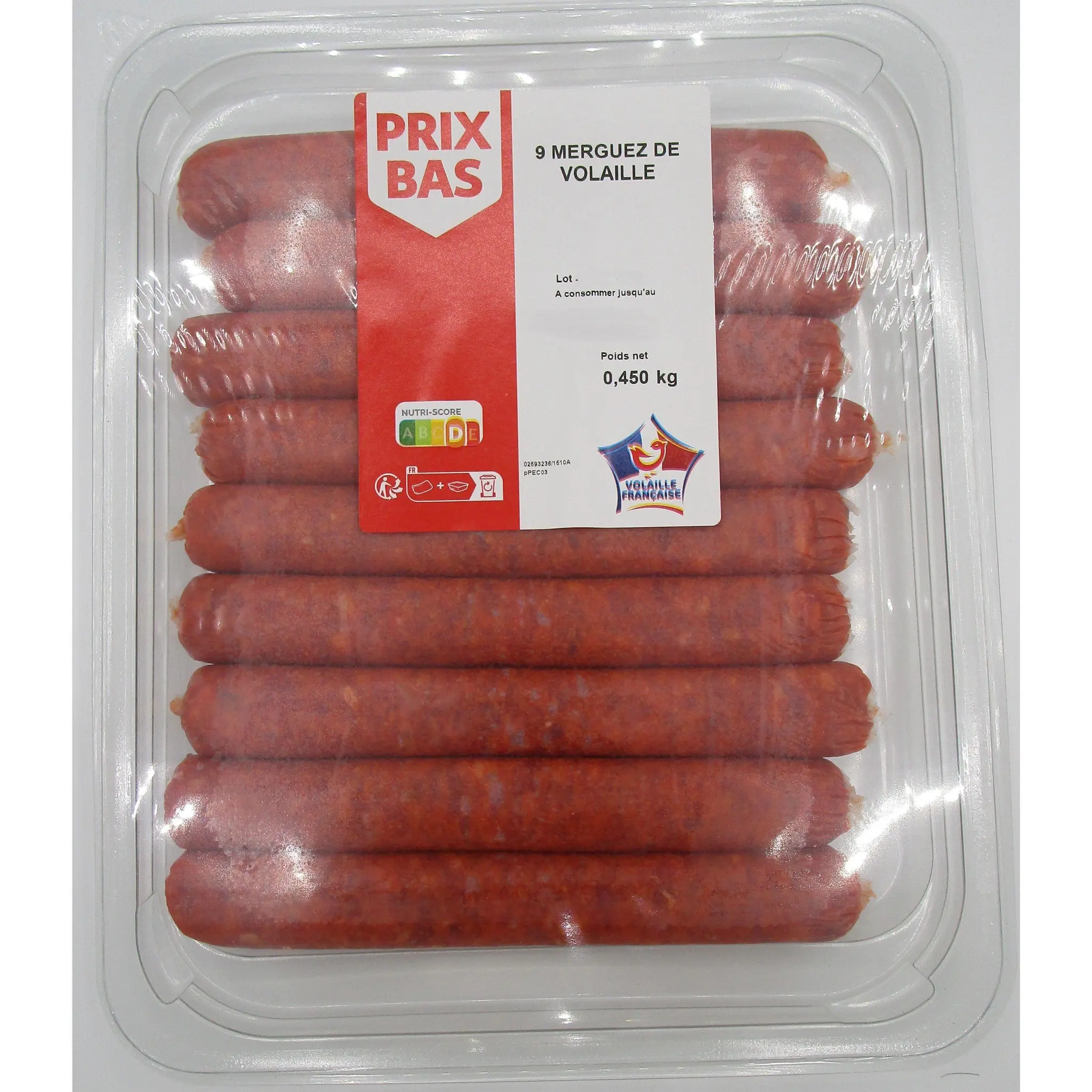 PRIX BAS Merguez de volaille
