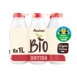 AUCHAN SOLIDAIRES BIO CULTIVONS LE BON Lait entier UHT