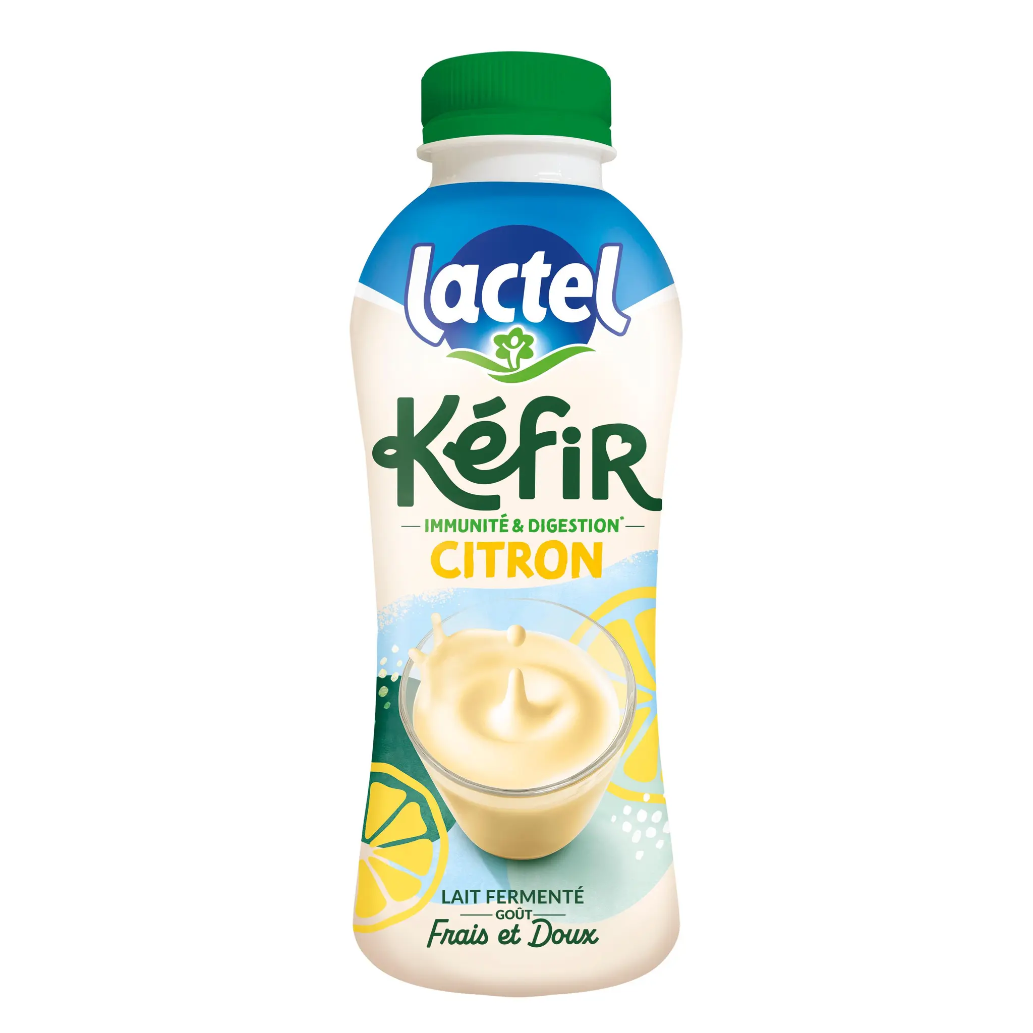 LACTEL Kéfir lait fermenté aromatisé citron