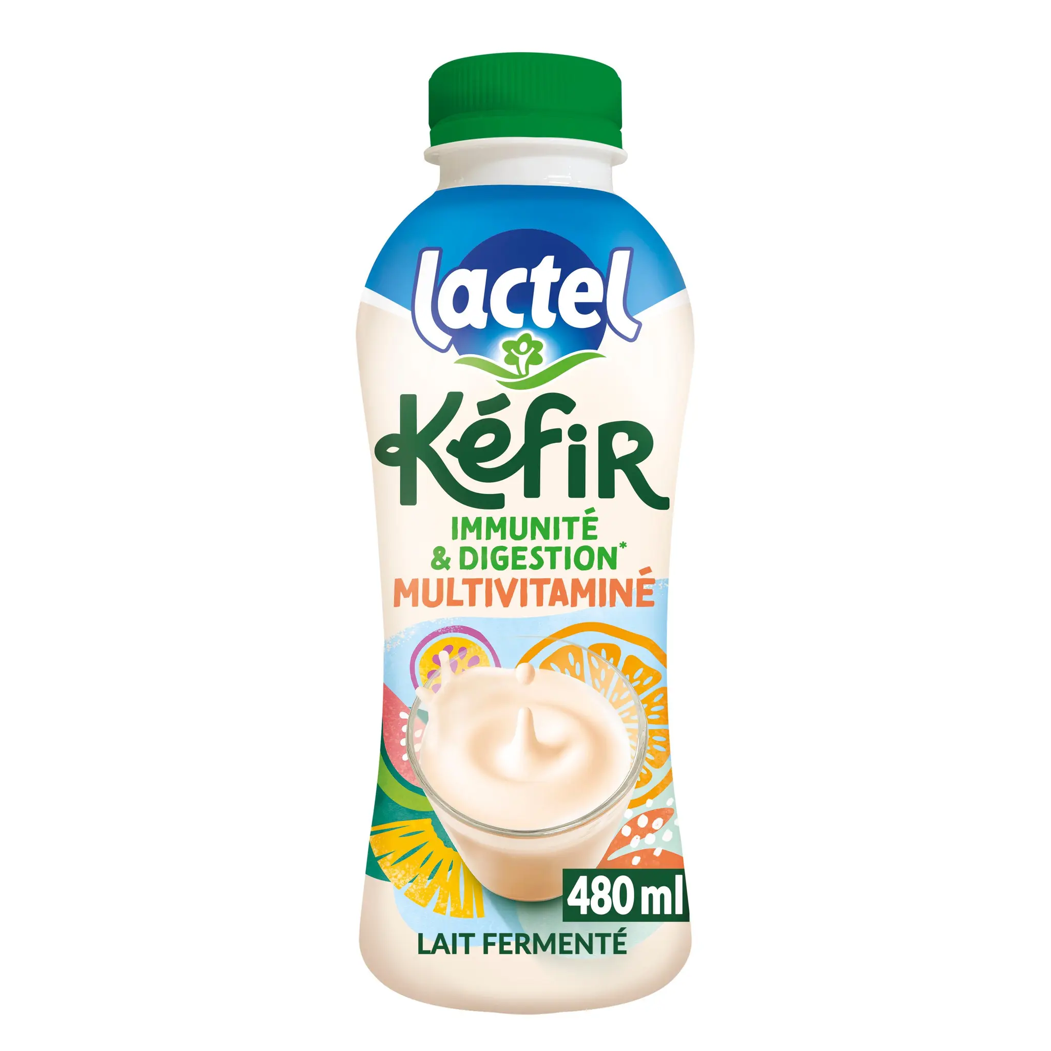 LACTEL Kéfir lait fermenté multivitaminé aromatisé fruits