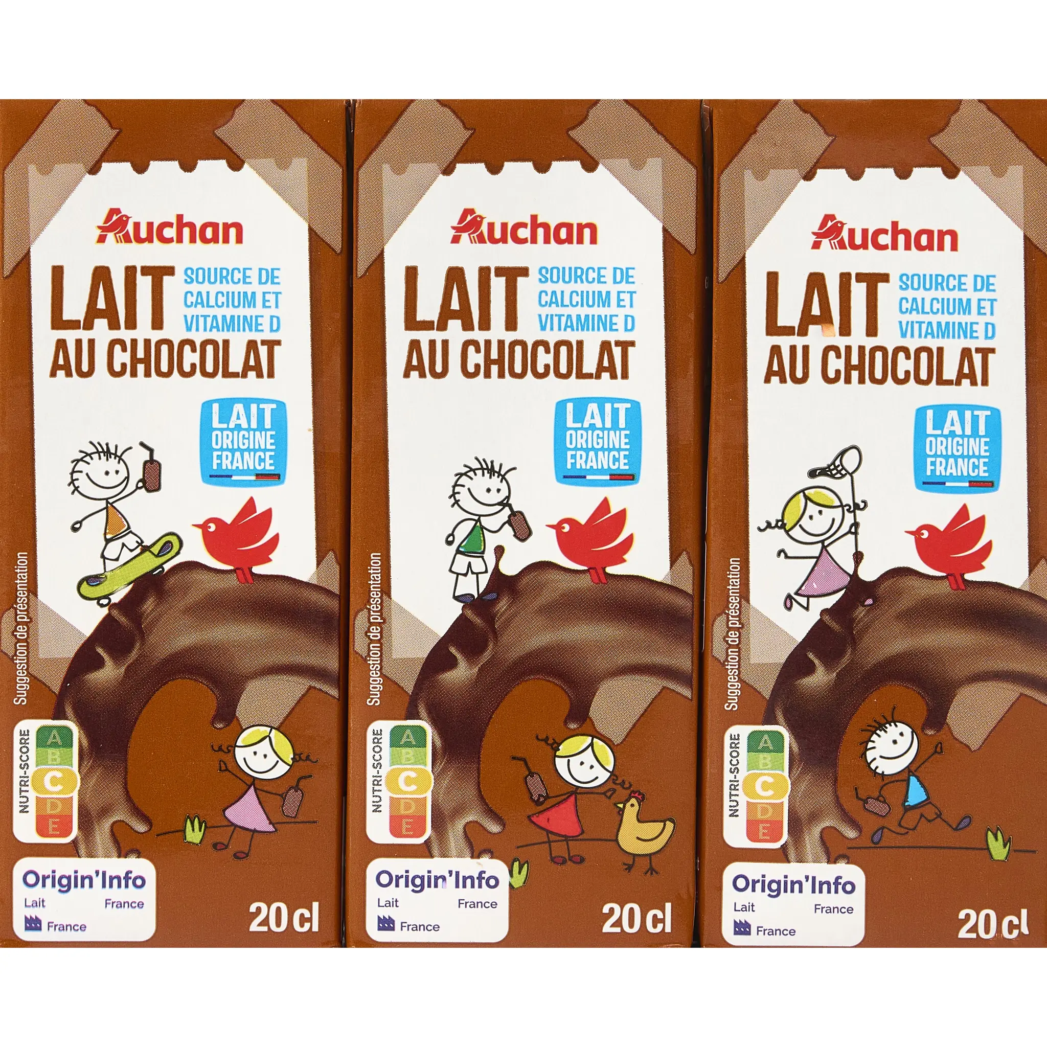AUCHAN Boisson lactée au chocolat