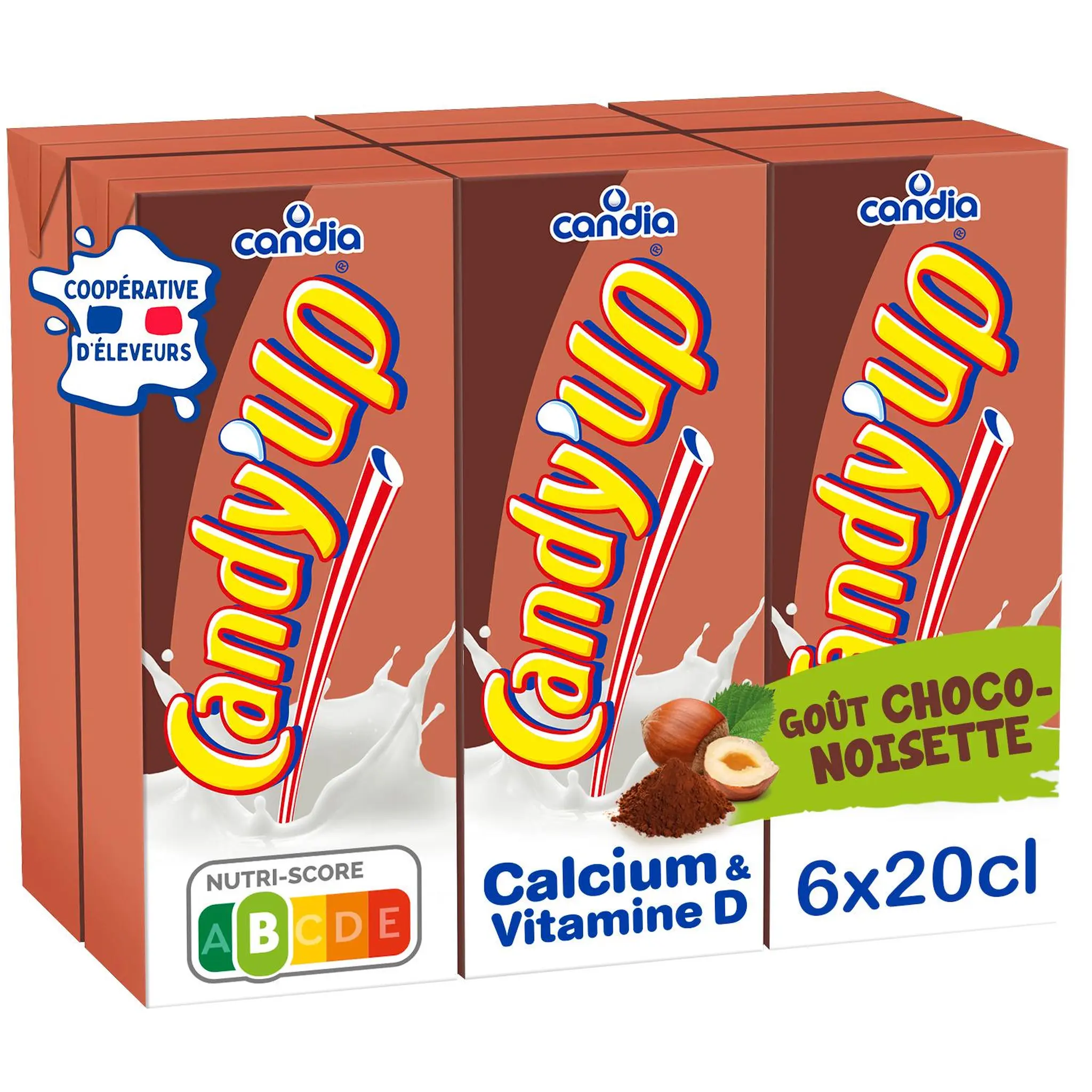 CANDY'UP Boisson lactée choco-noisette