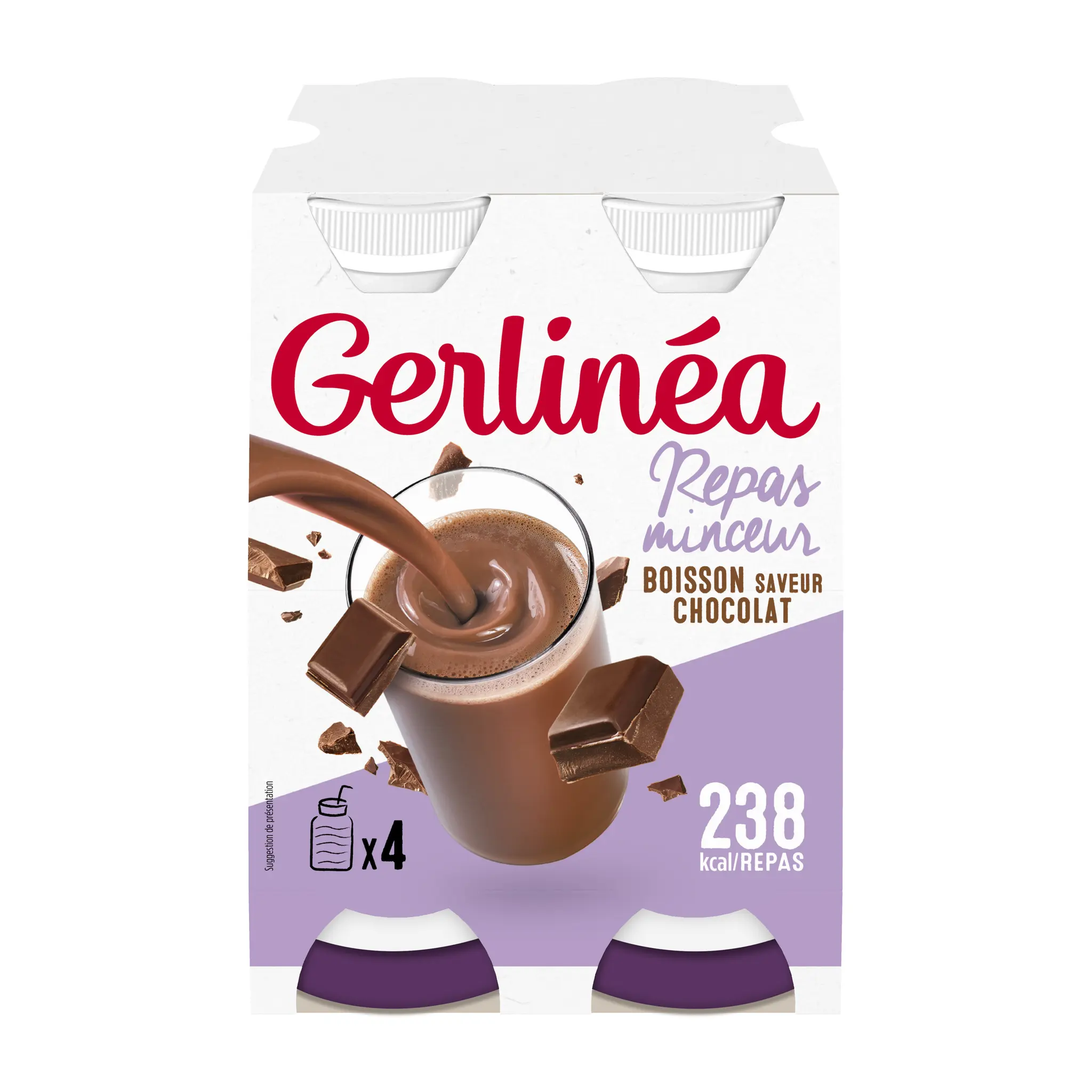 GERLINEA Repas minceur boisson saveur chocolat