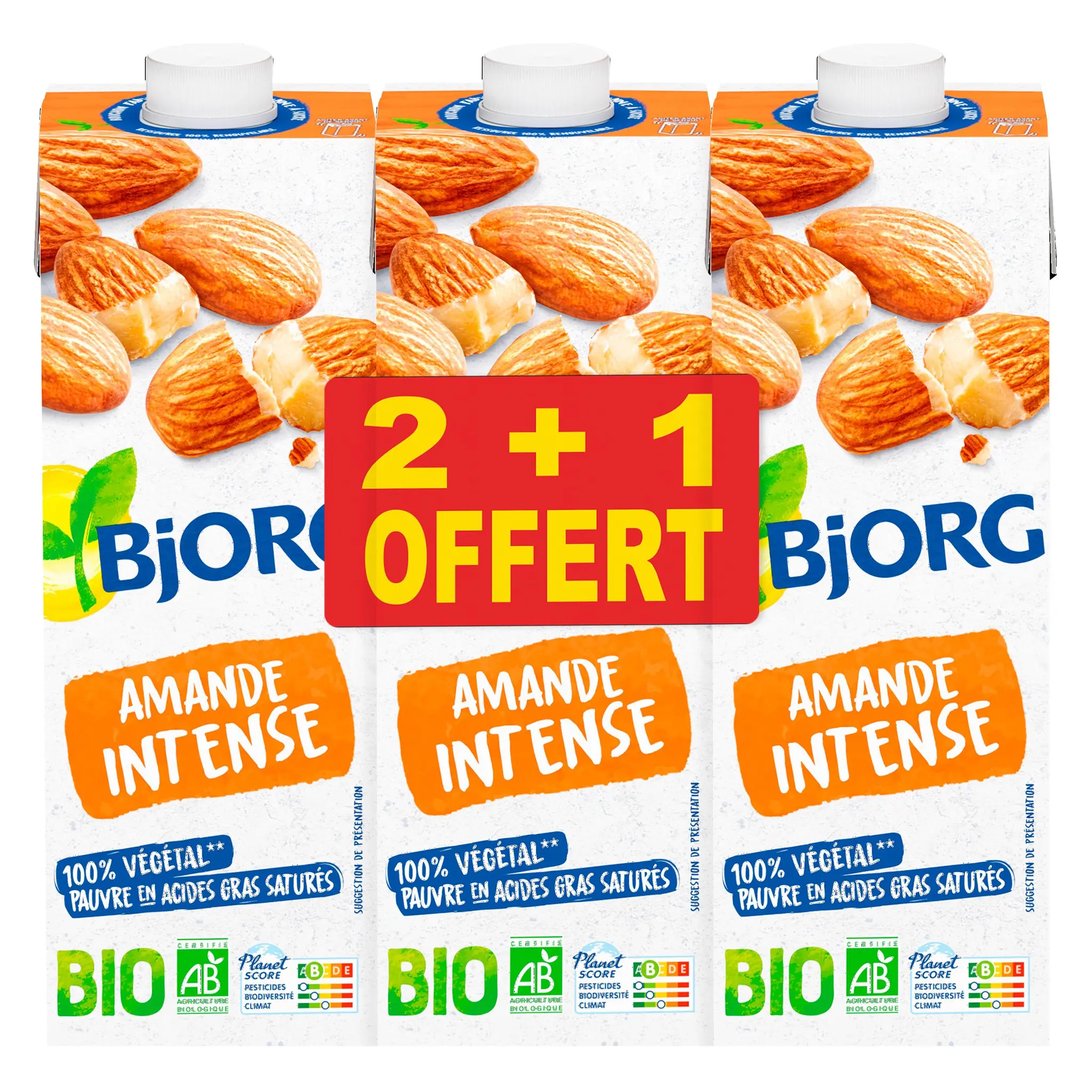 BJORG Boisson végétale au lait d'amande intense bio