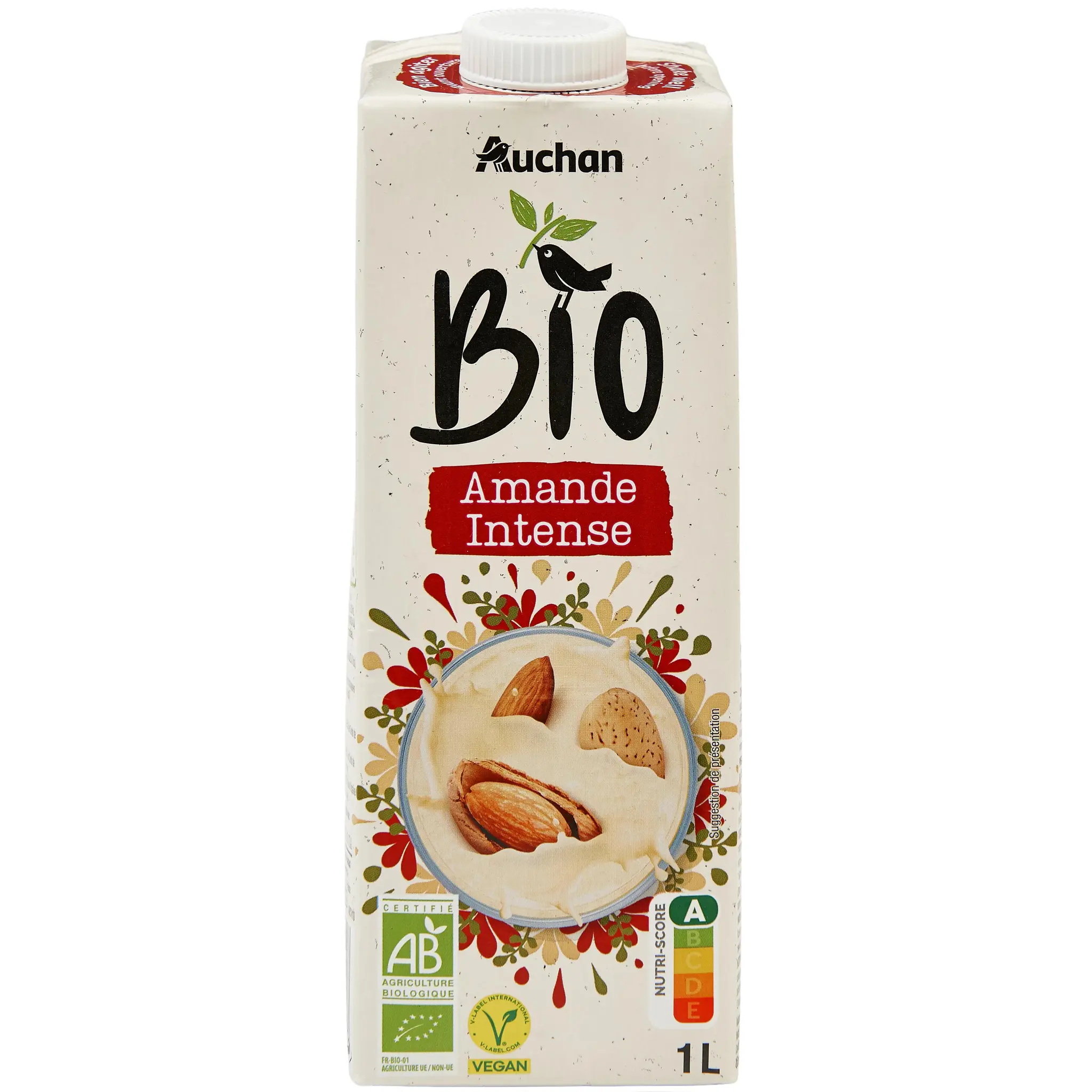 AUCHAN BIO Boisson lait d'amande goût intense bio