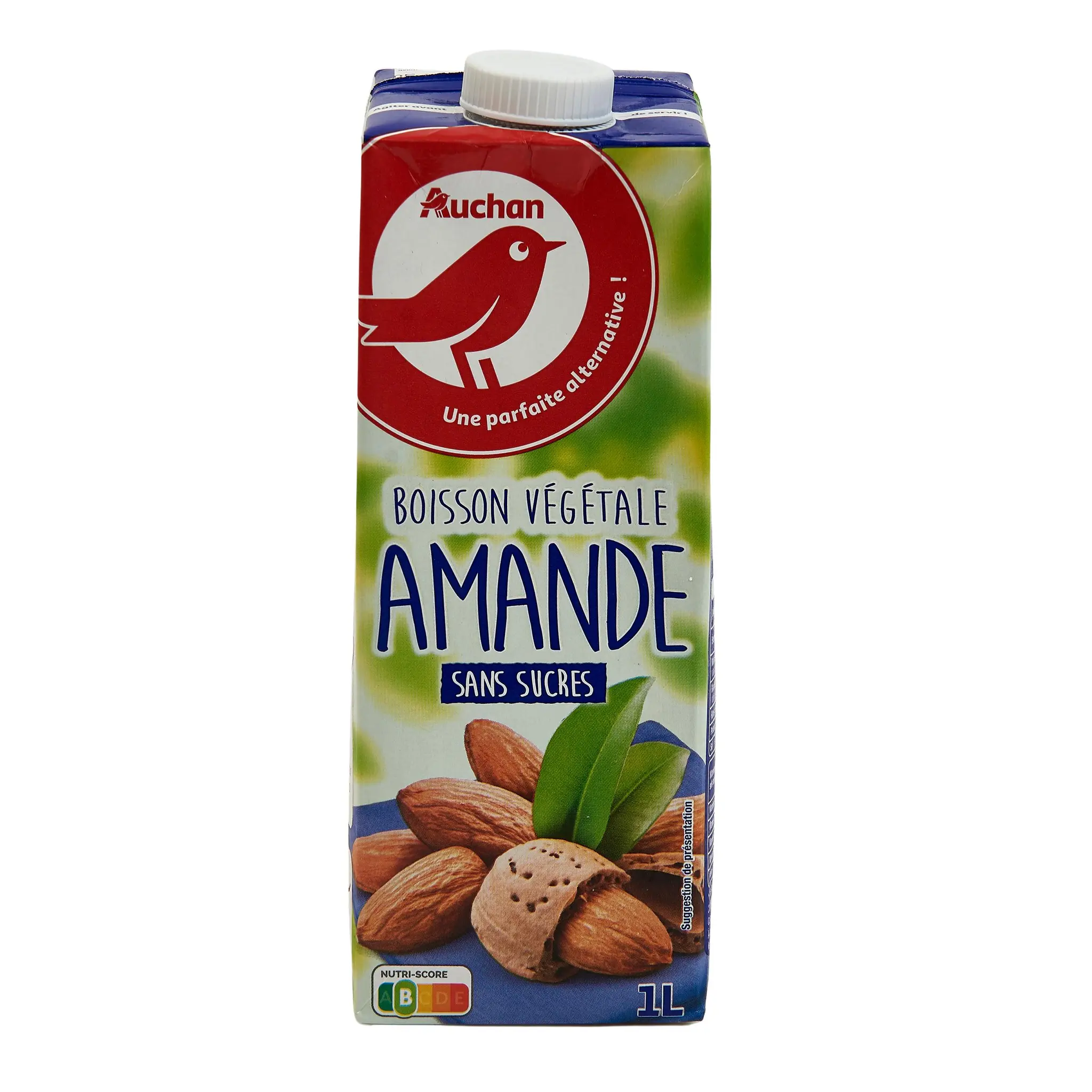 AUCHAN Boisson végétale à base d'amande sans sucres
