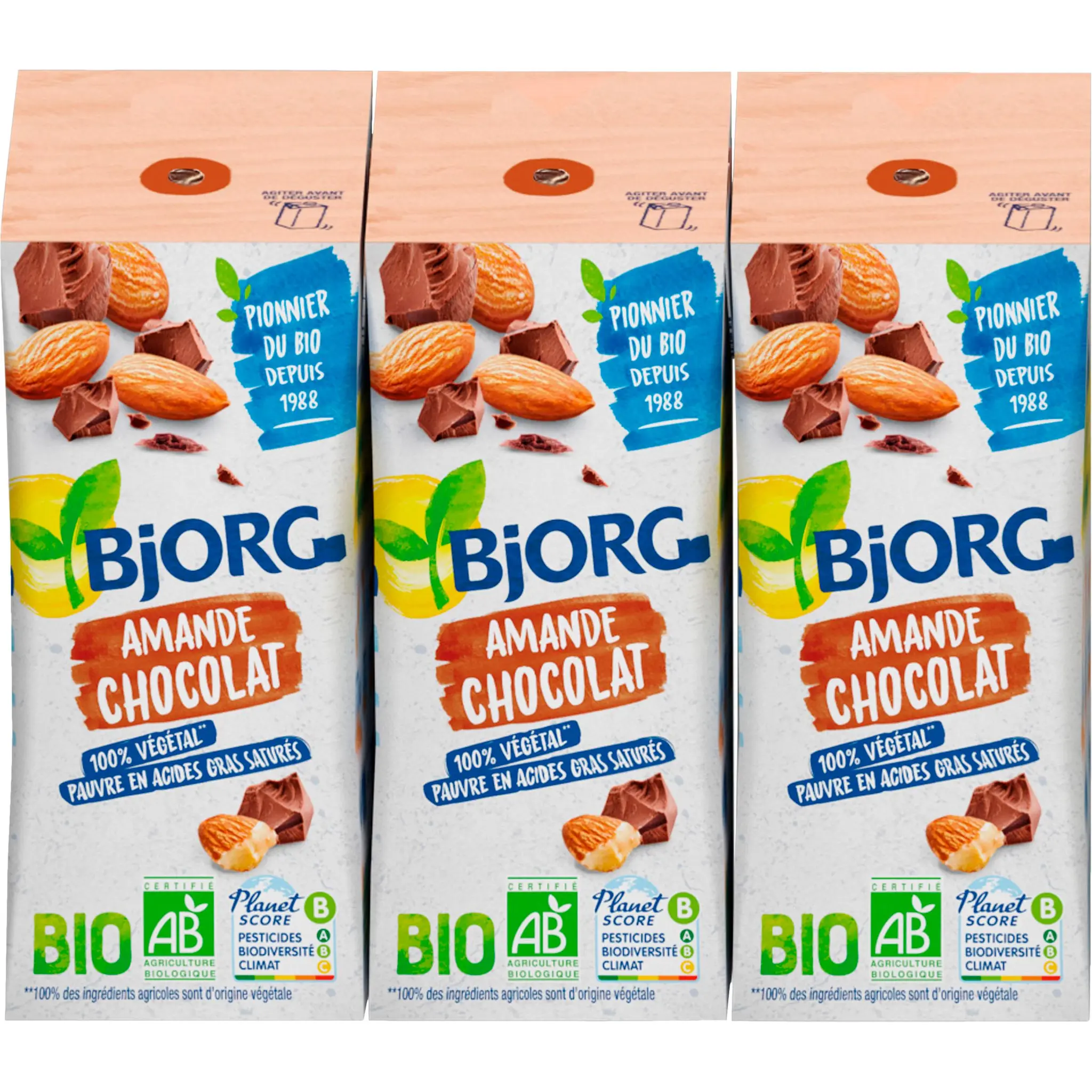 BJORG Boisson végétale au lait d'amande chocolat calcium bio