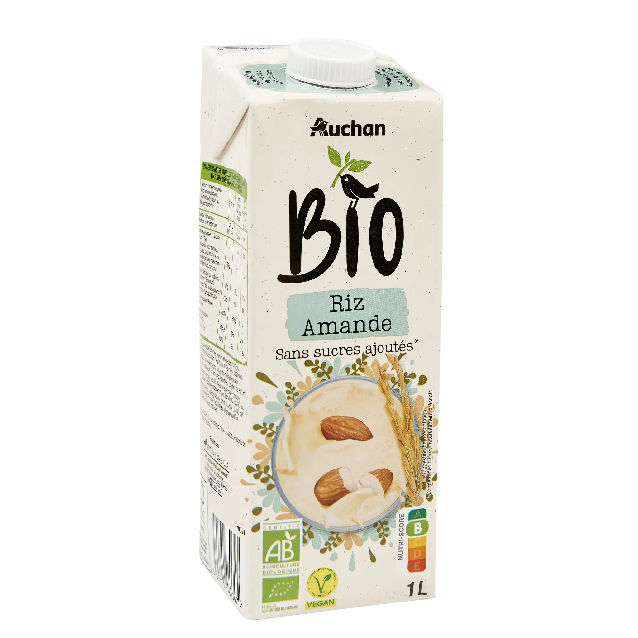 AUCHAN BIO Boisson riz amande