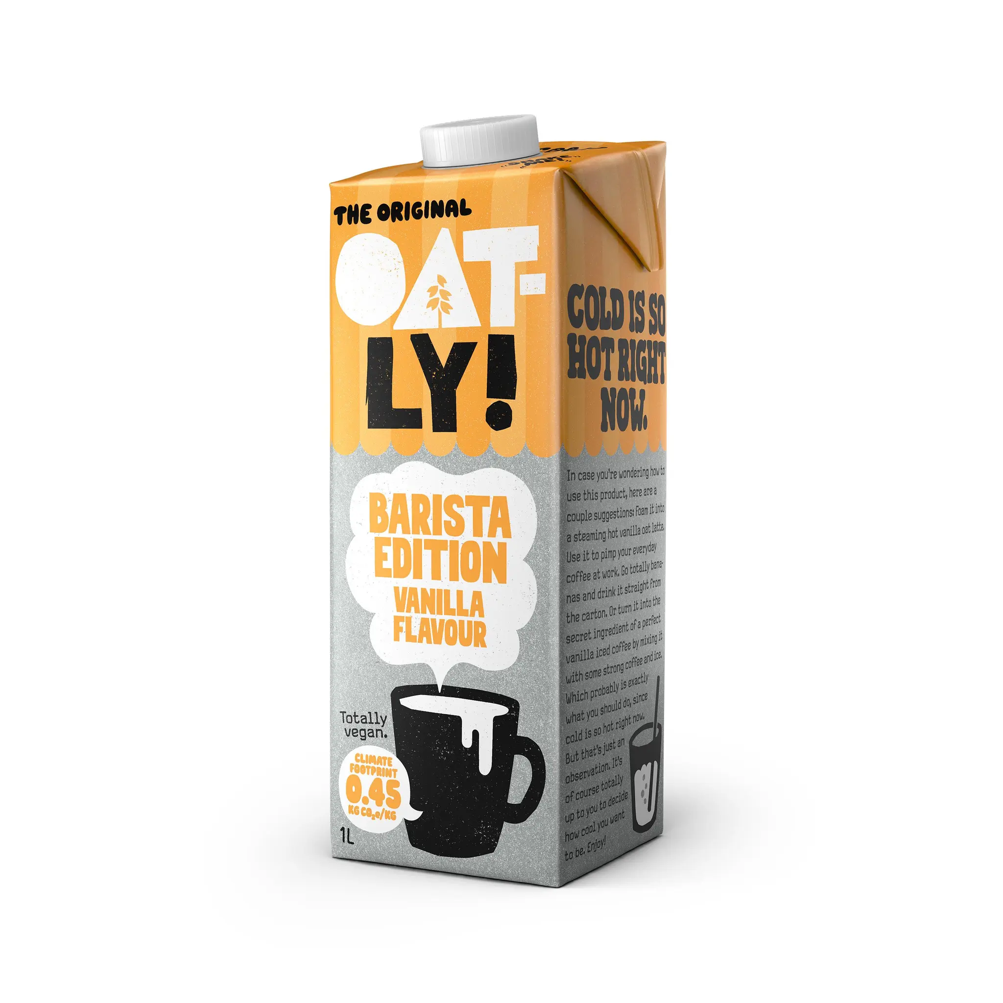 OATLY Barista Boisson végétale à l'avoine saveur vanille