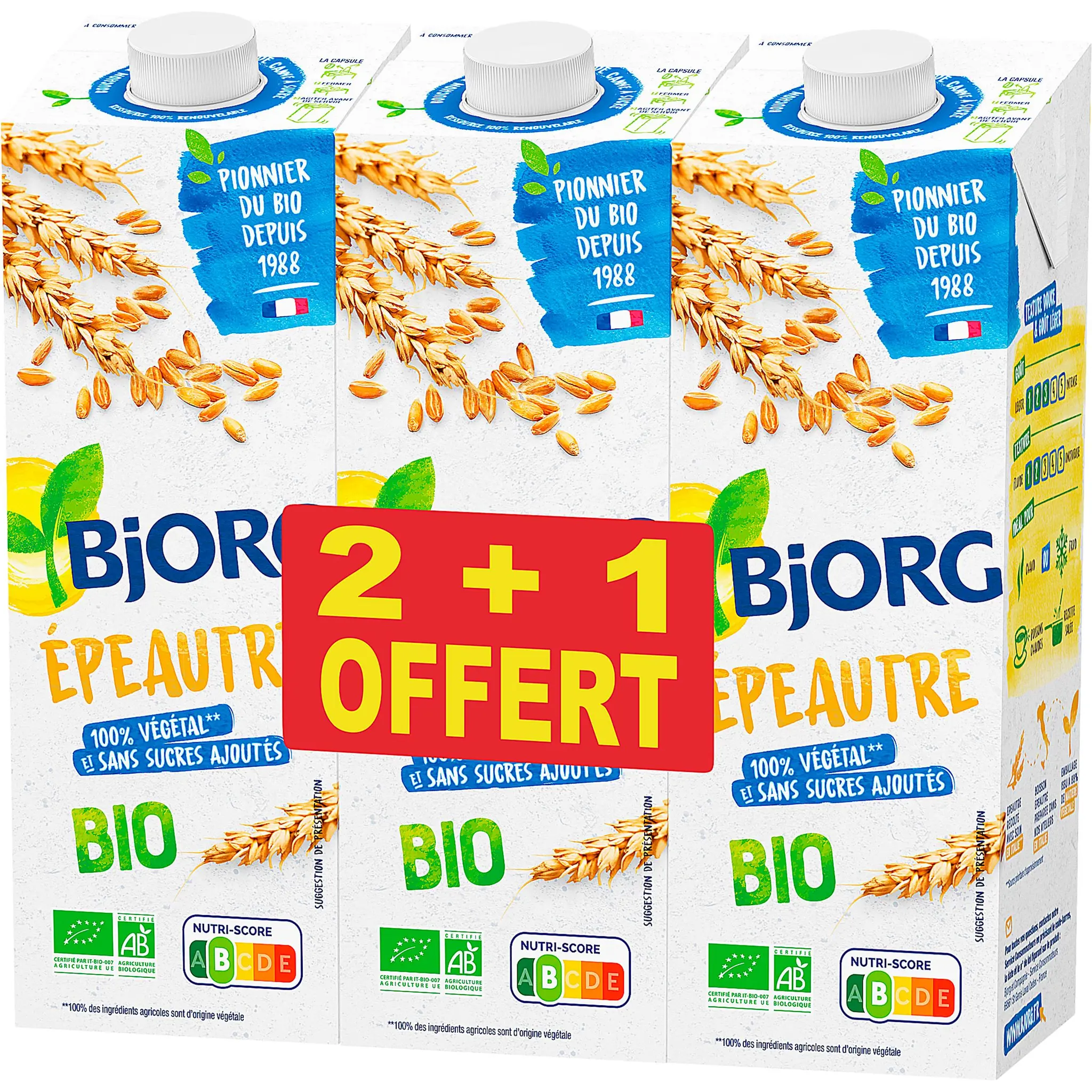 BJORG Boisson à l'épeautre bio sans sucres ajoutés