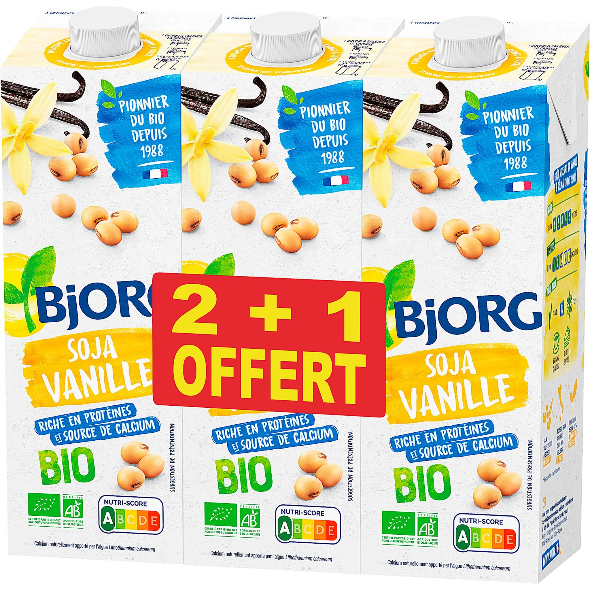 BJORG Boisson végétale au soja et à la vanille bio