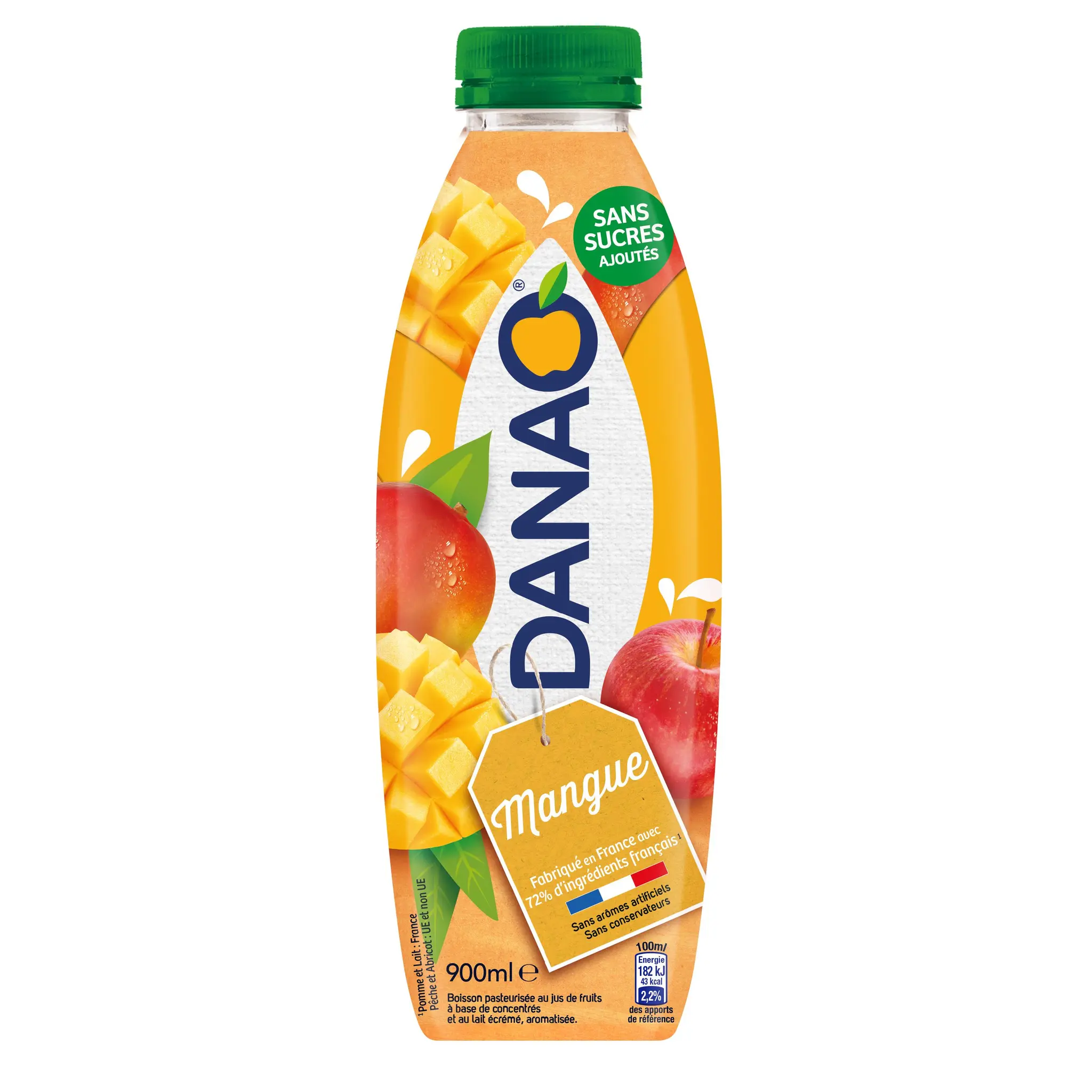 DANAO Boisson lactée mangue sans sucres ajoutés