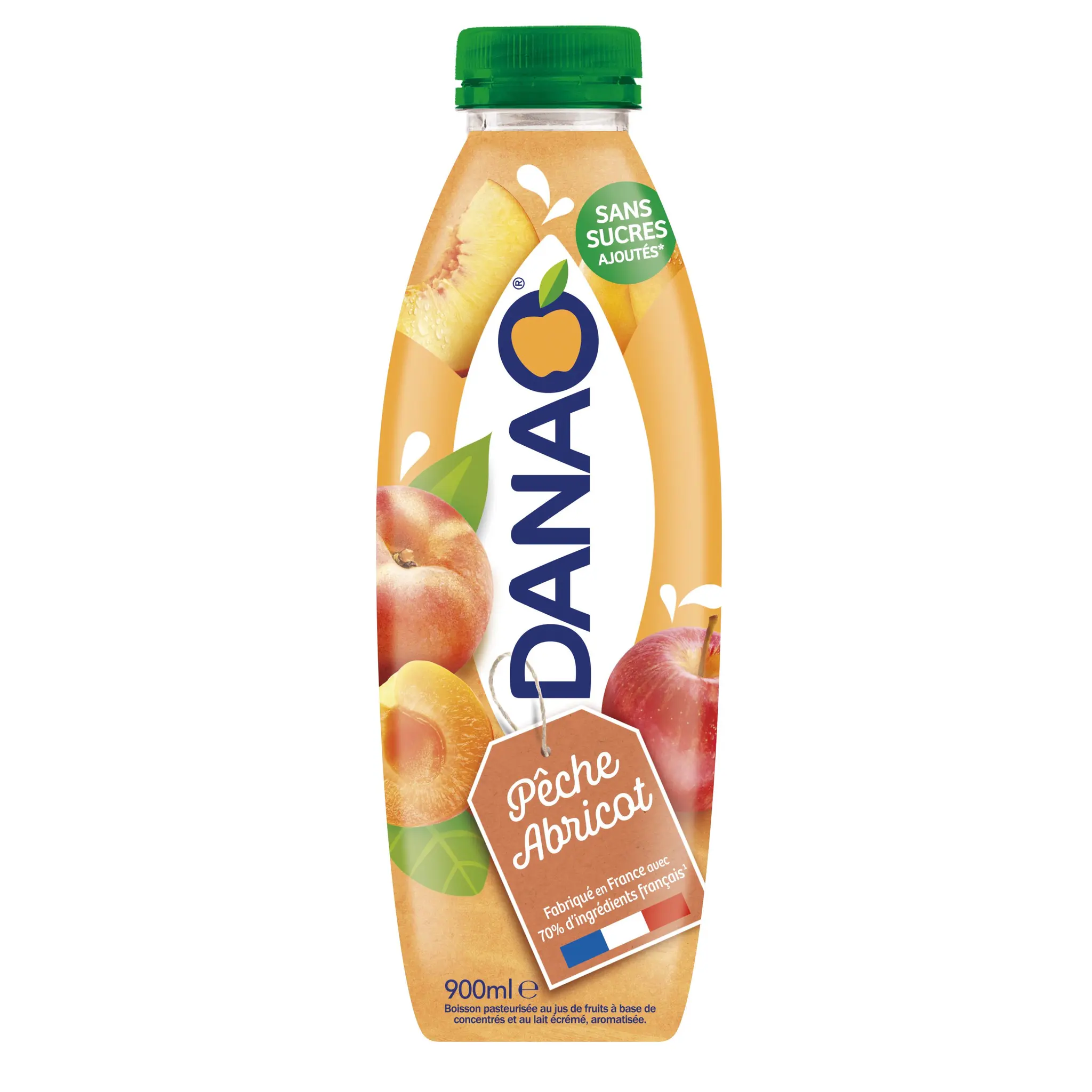 DANAO Boisson lactée pêche et abricot