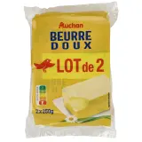 AUCHAN Beurre doux 82.5%MG