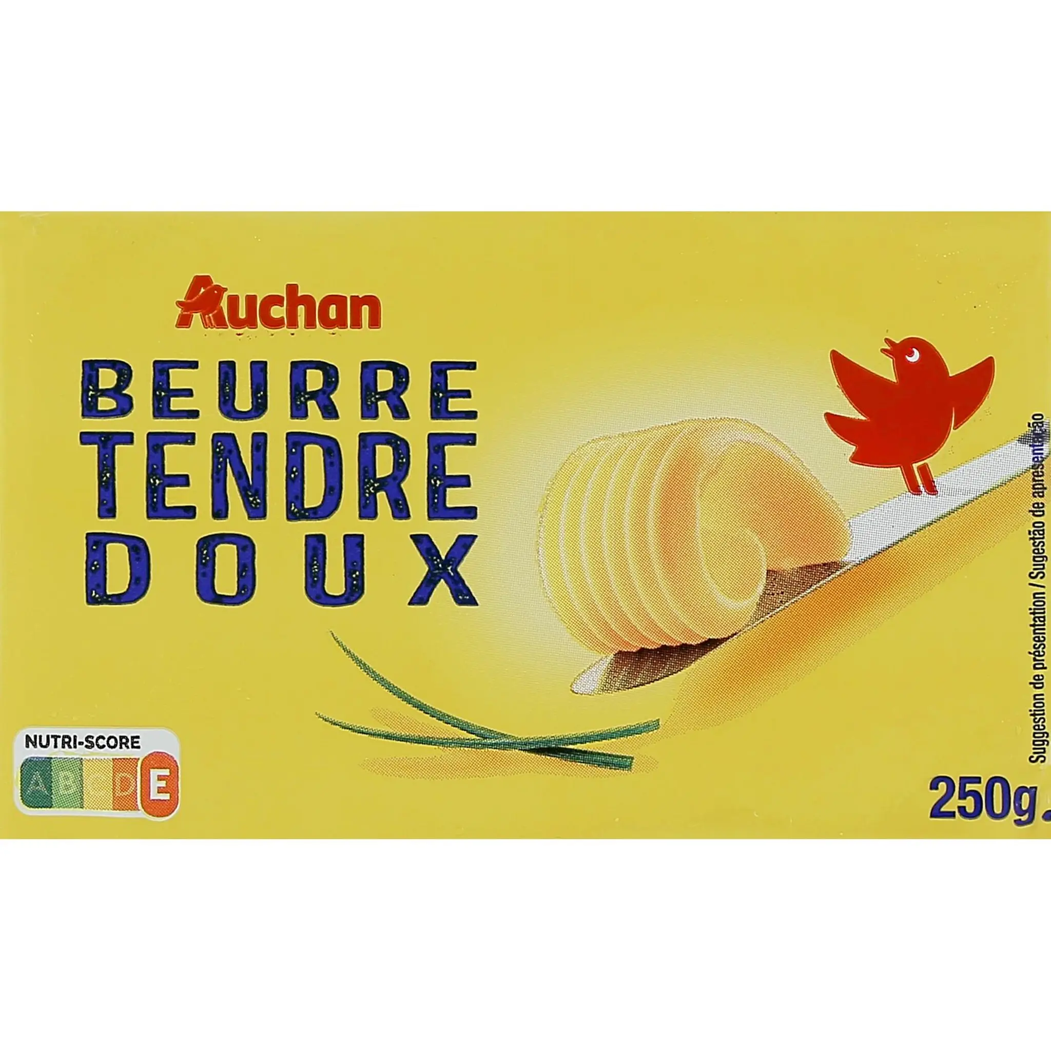 AUCHAN Beurre tendre doux 82%MG