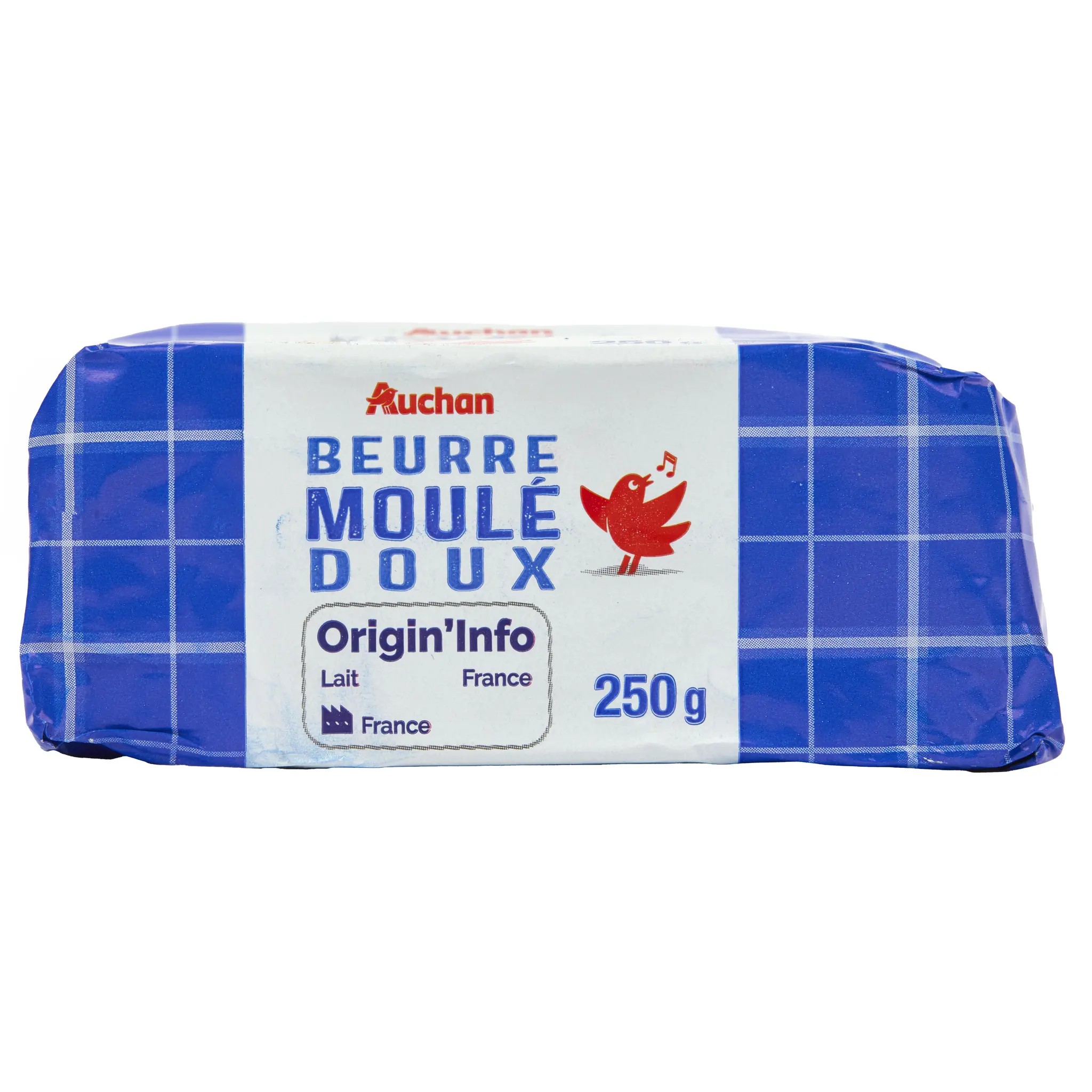 AUCHAN Beurre moulé doux 83%MG