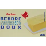 AUCHAN Beurre doux 60%MG