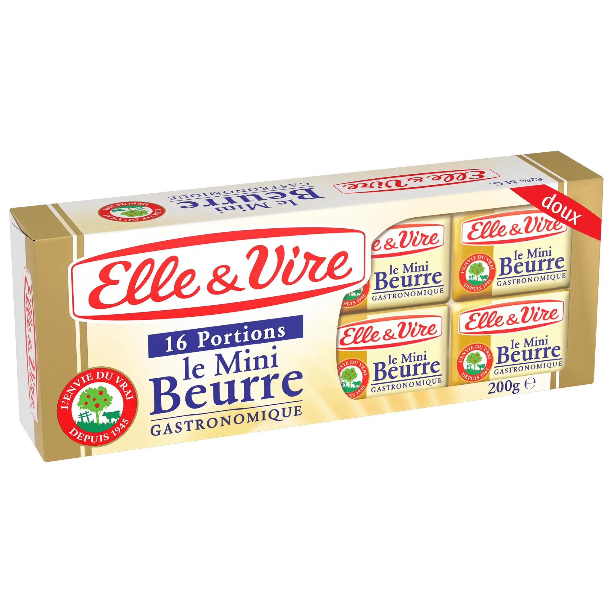 ELLE & VIRE Mini-beurre doux gastronomique 82%MG