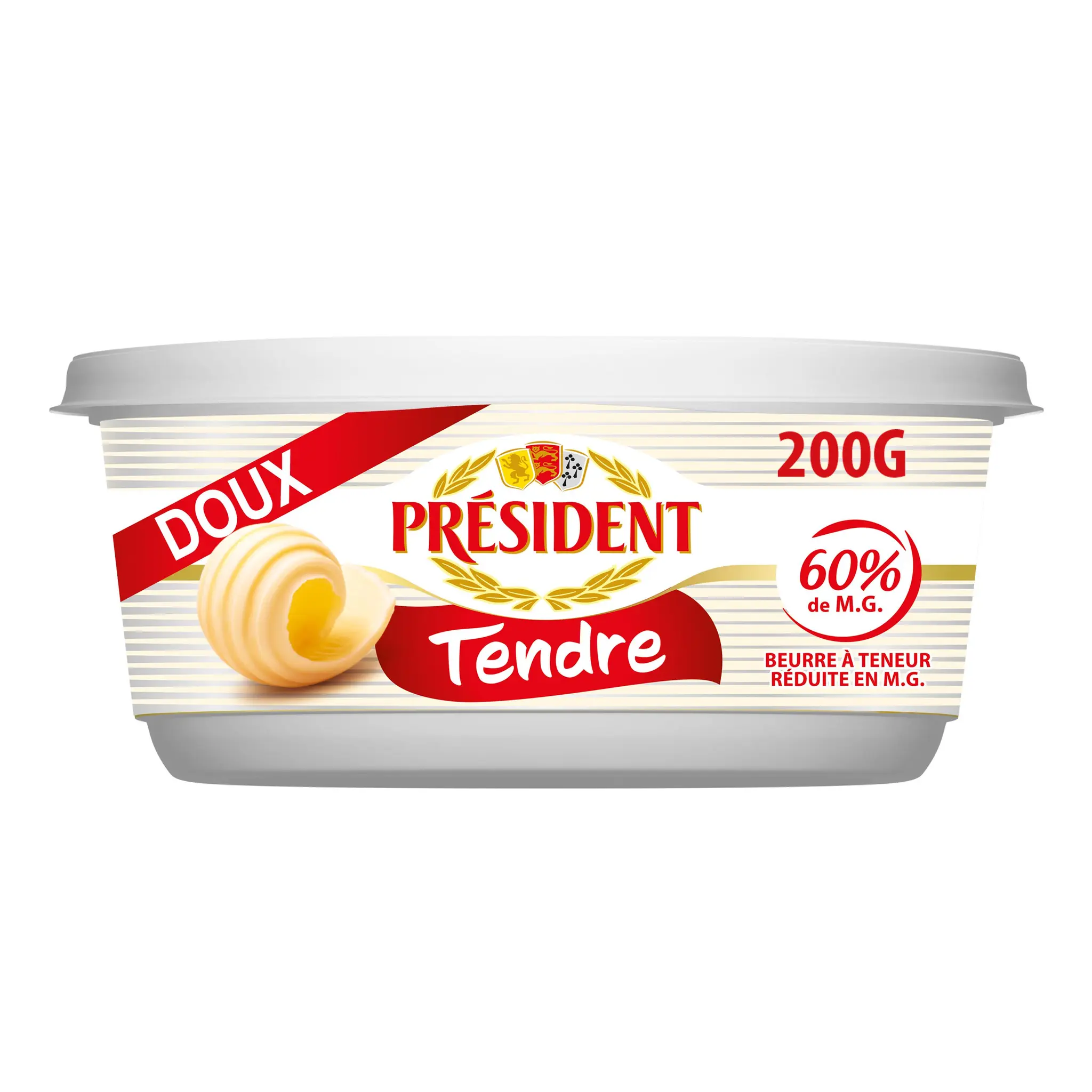 PRESIDENT Beurre tendre doux allégé 60%MG
