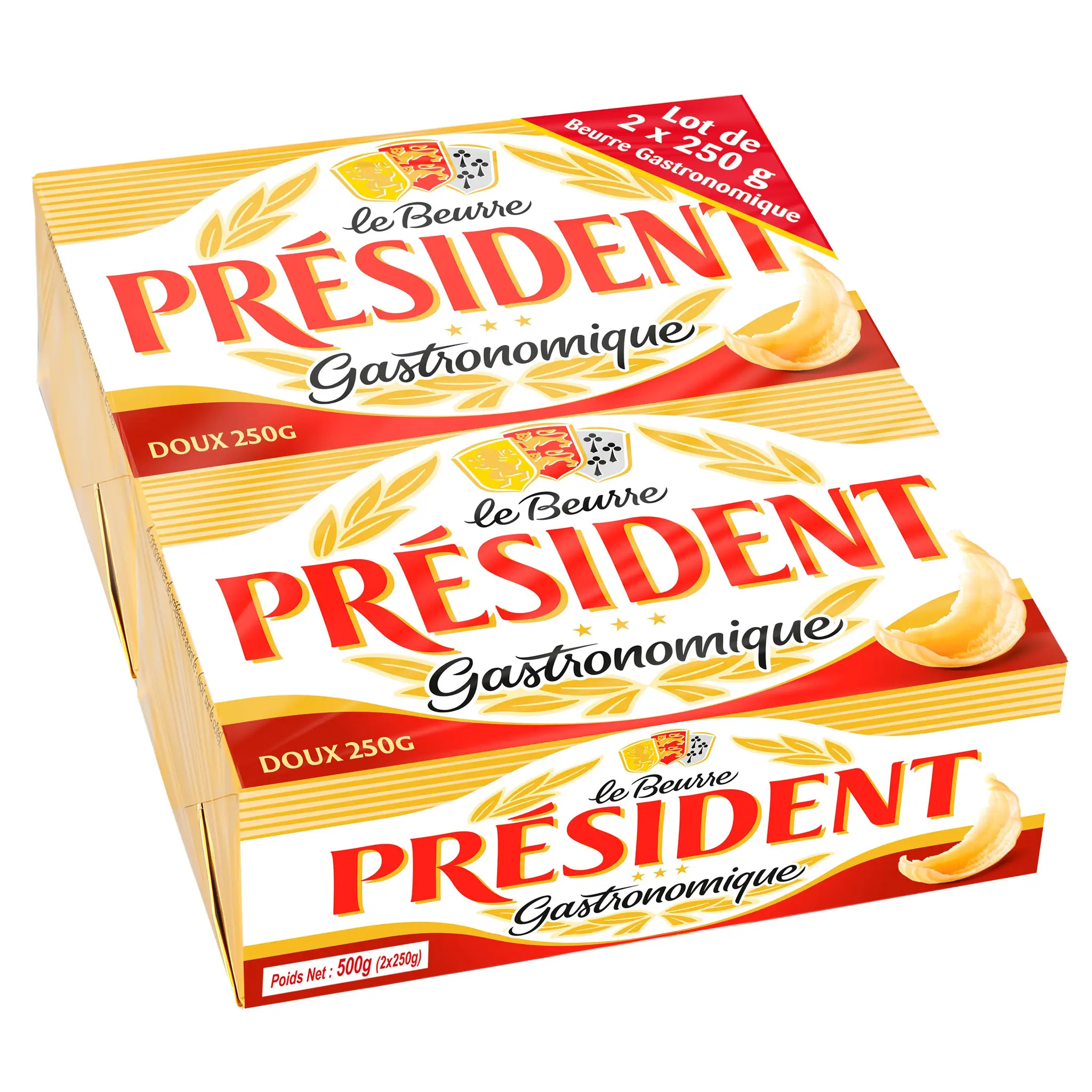 PRESIDENT Beurre gastronomique doux 82%MG