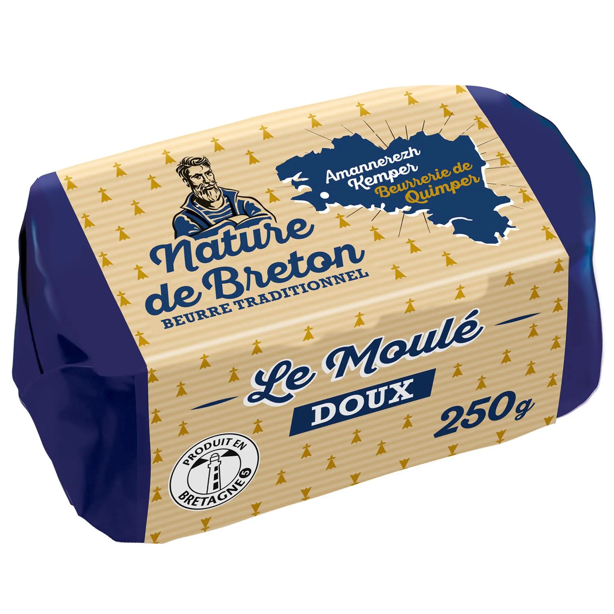 NATURE DE BRETON Beurre doux moulé 82%MG