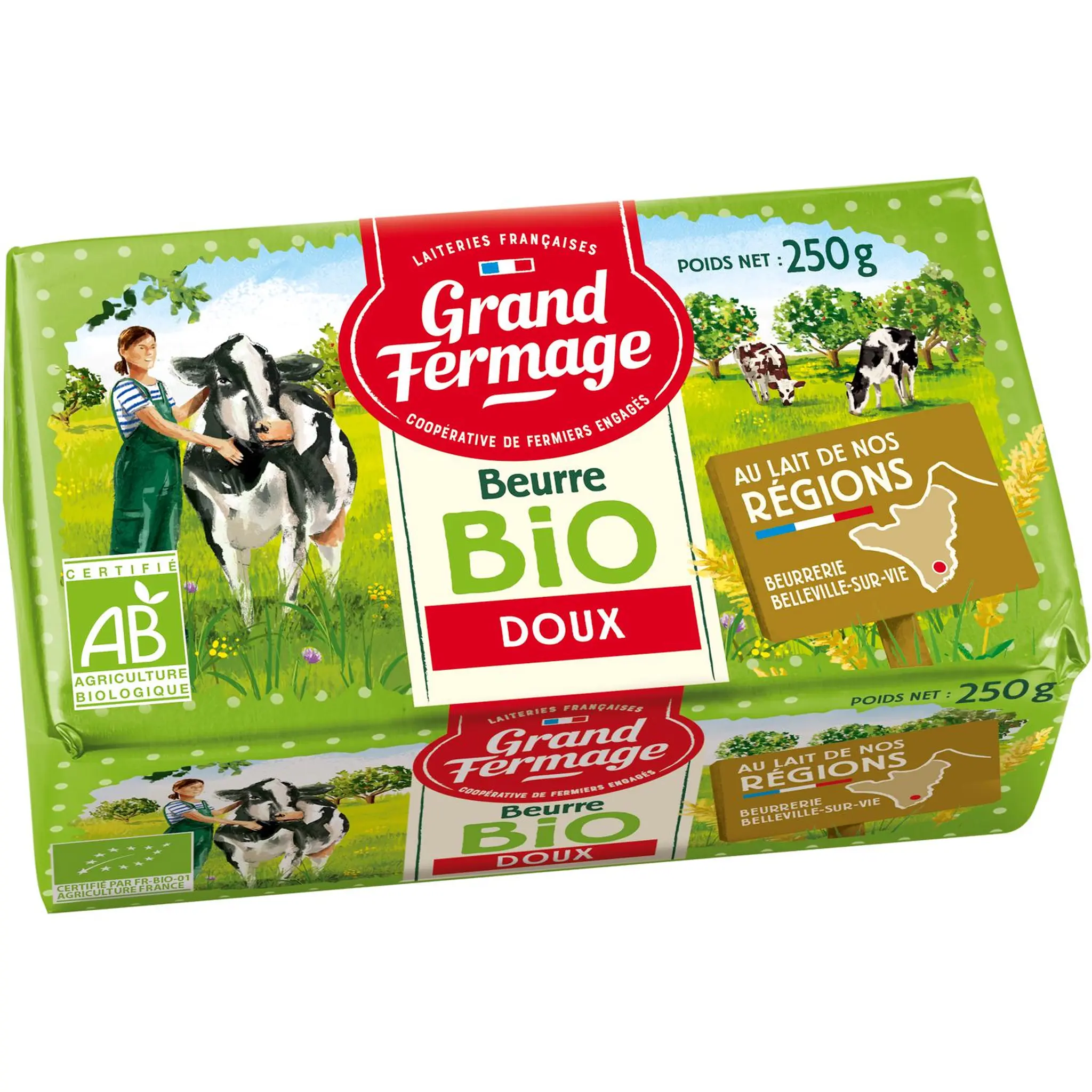 GRAND FERMAGE Beurre doux bio 82%MG