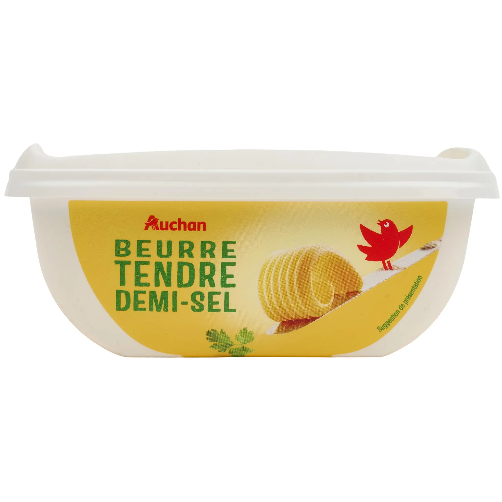 AUCHAN Beurre tendre demi sel 80%MG