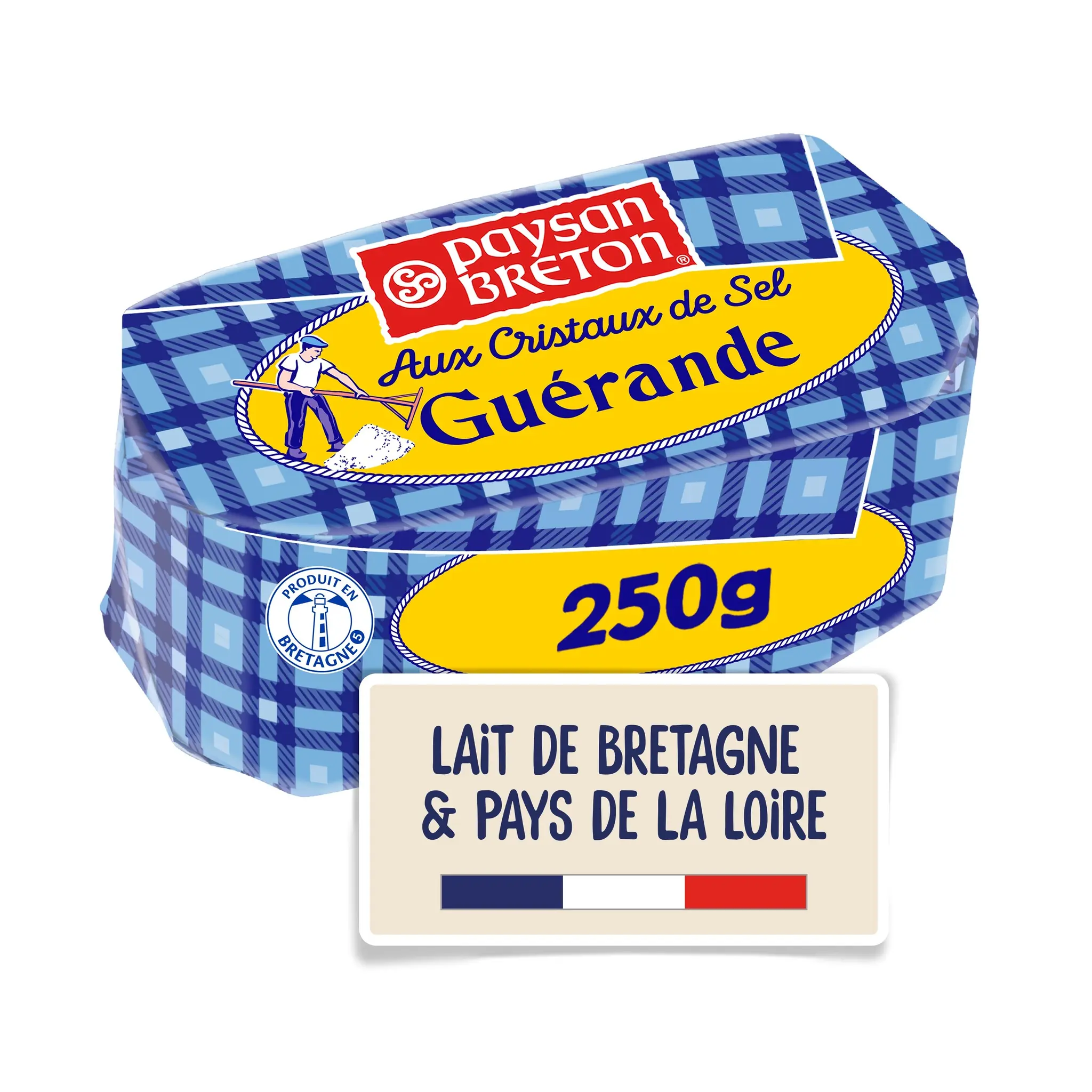 PAYSAN BRETON Beurre aux cristaux de sel de Guérande 80%MG