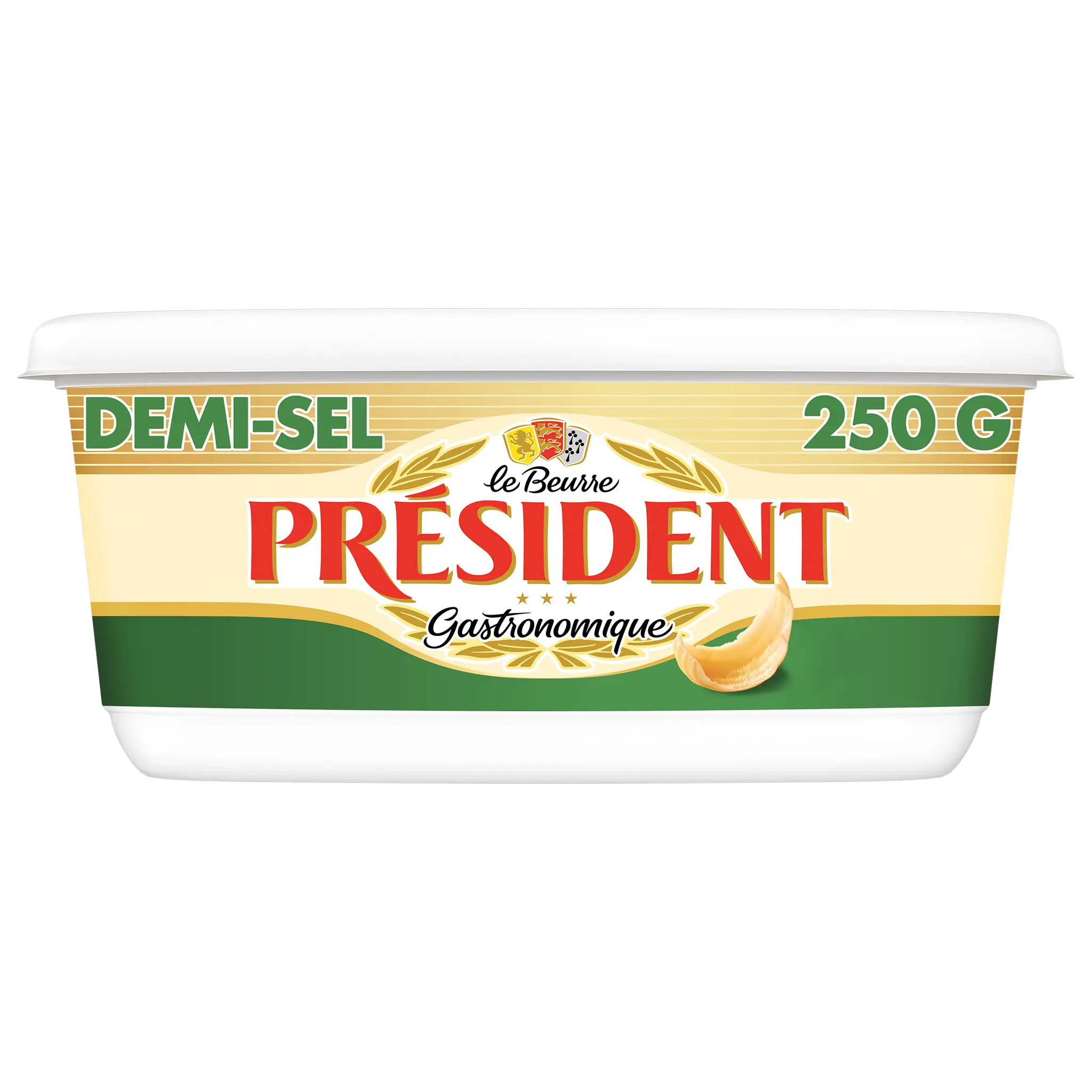 PRESIDENT Beurre gastronomique demi-sel 80%MG