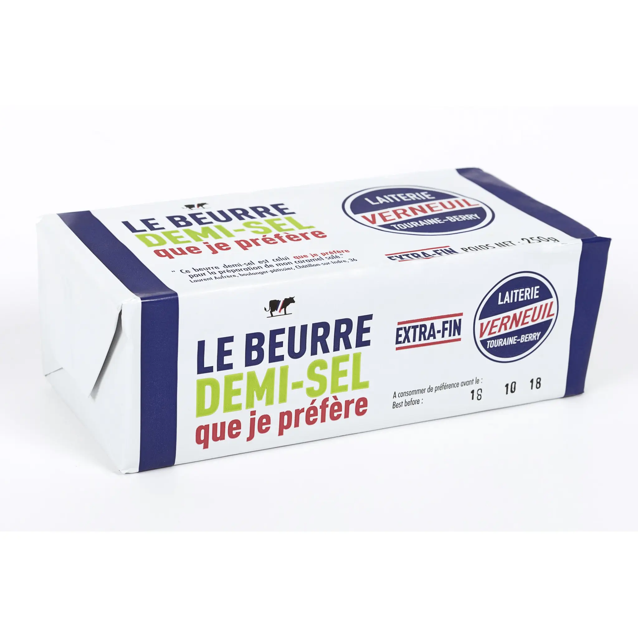 LAITERIE VERNEUIL Beurre demi-sel extra-fin 80%MG