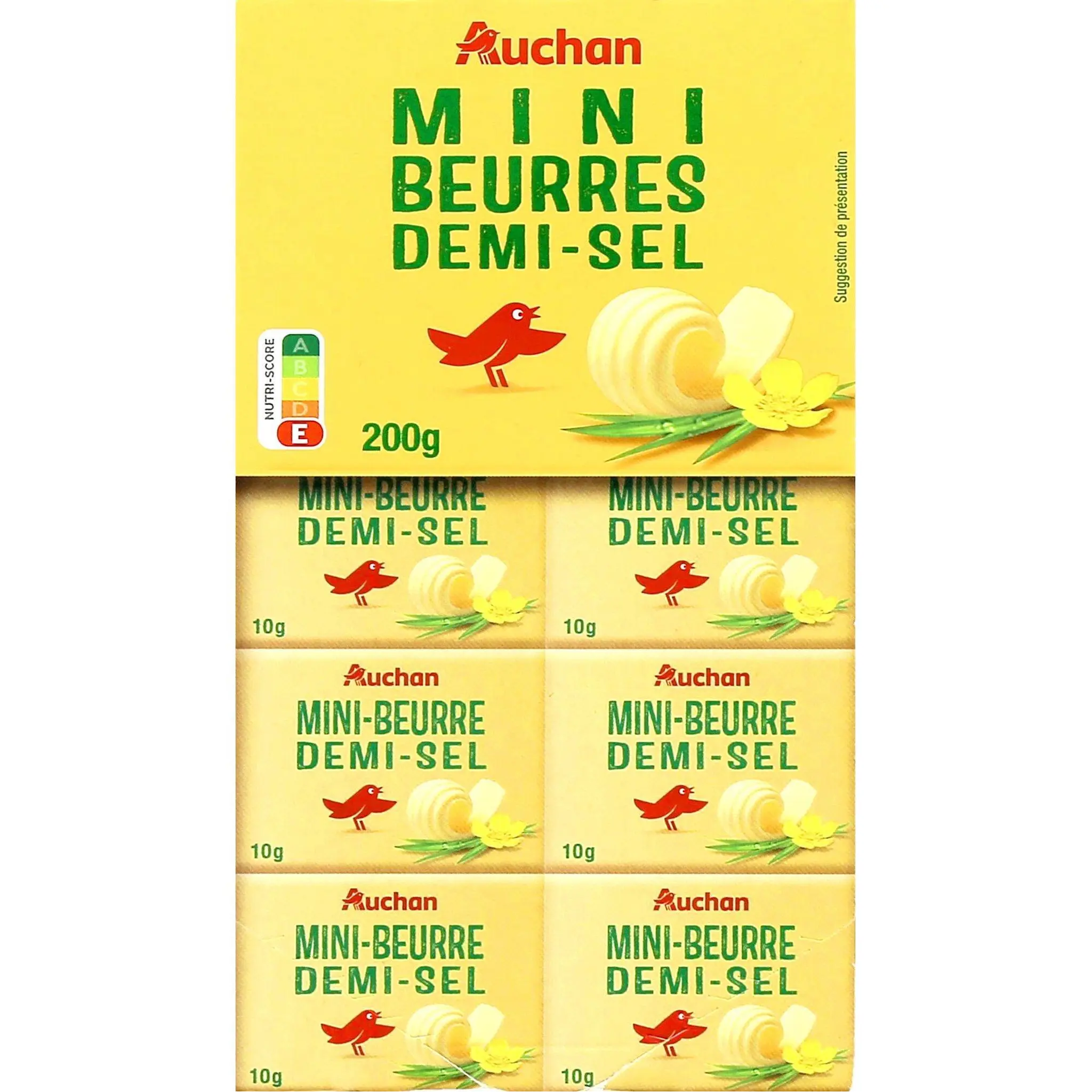AUCHAN Mini beurres demi-sel