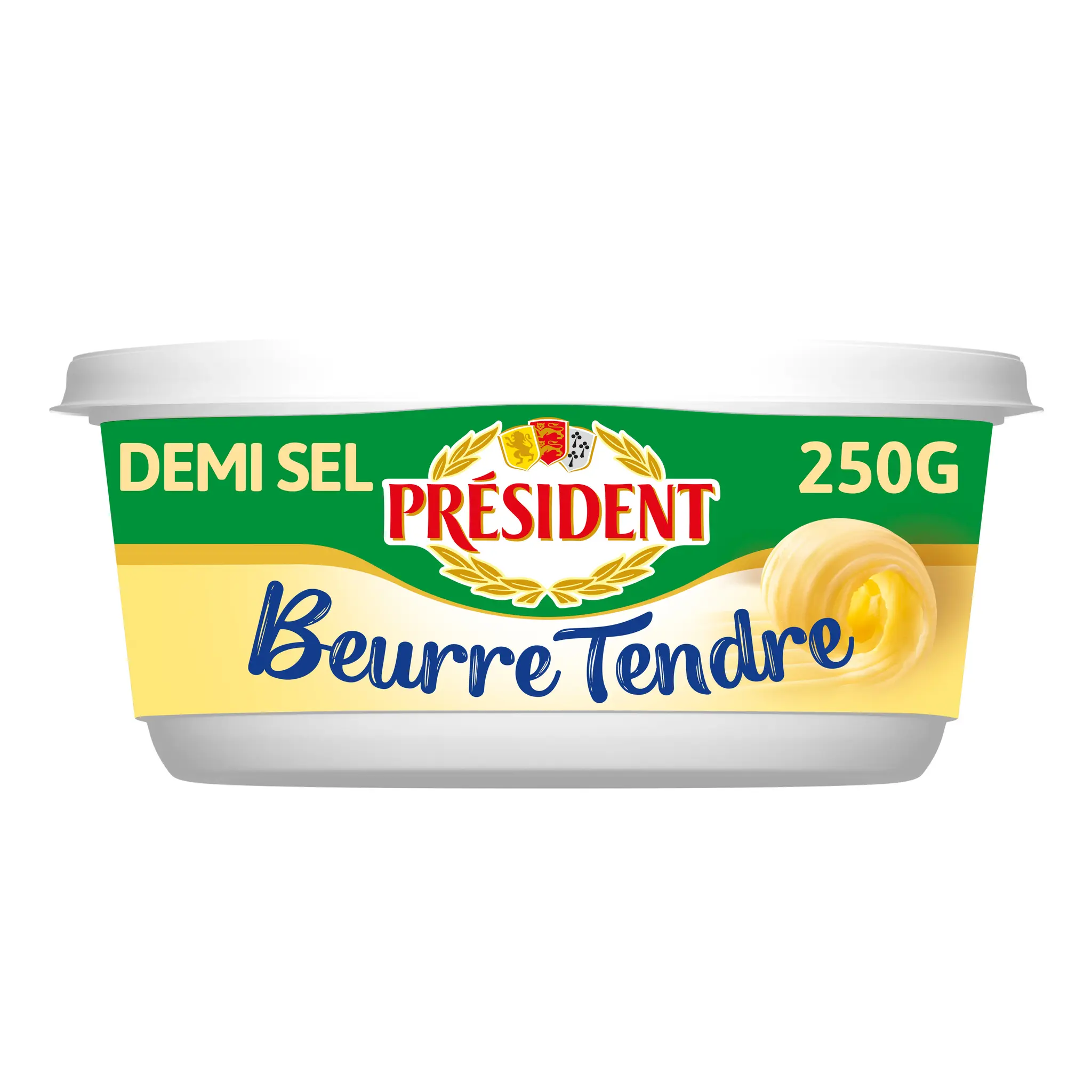 PRESIDENT Beurre tendre demi-sel 80%MG