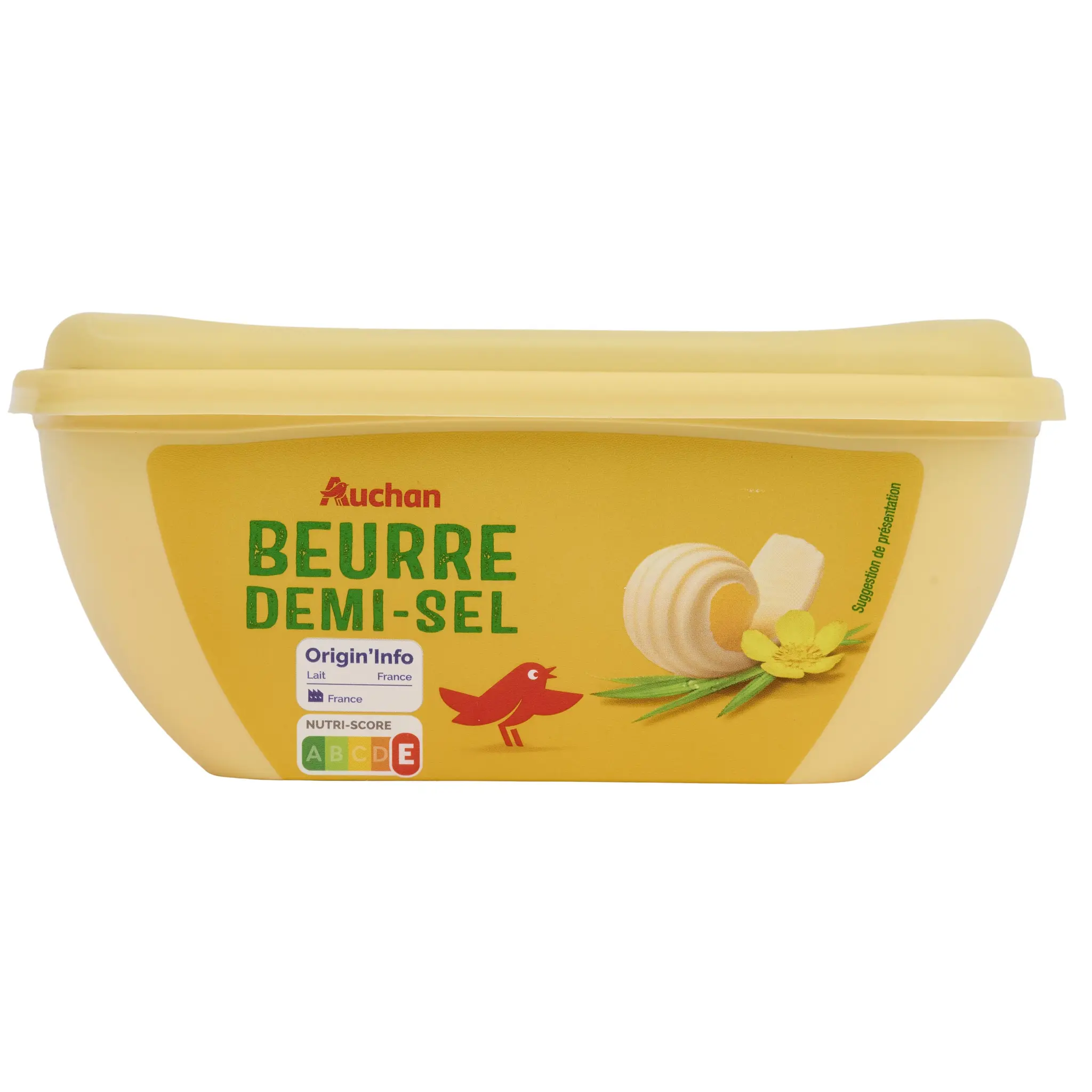 AUCHAN Beurre demi-sel 80%MG