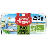 GRAND FERMAGE Beurre moulé aux cristaux de sel de mer 80%MG bio