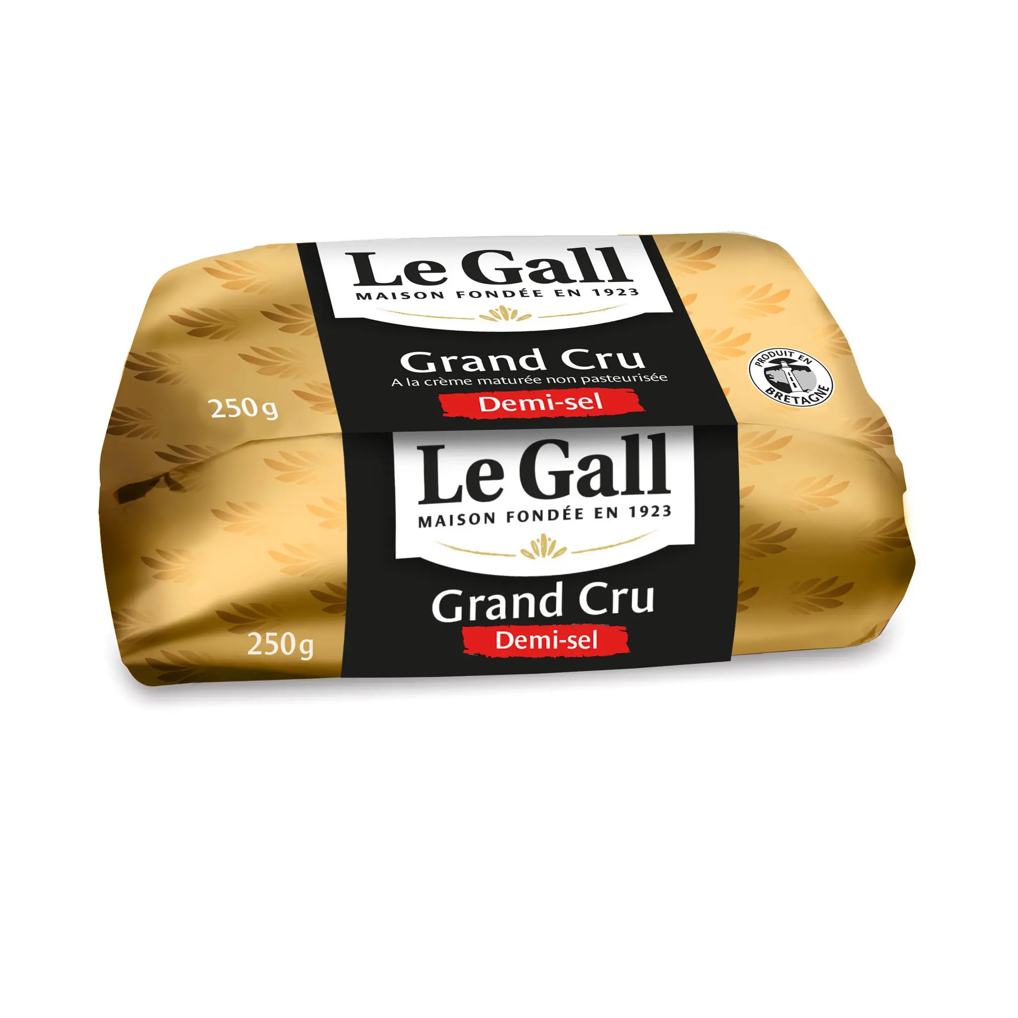 LE GALL Grand Cru - Beurre de baratte au lait cru demi-sel 80%MG