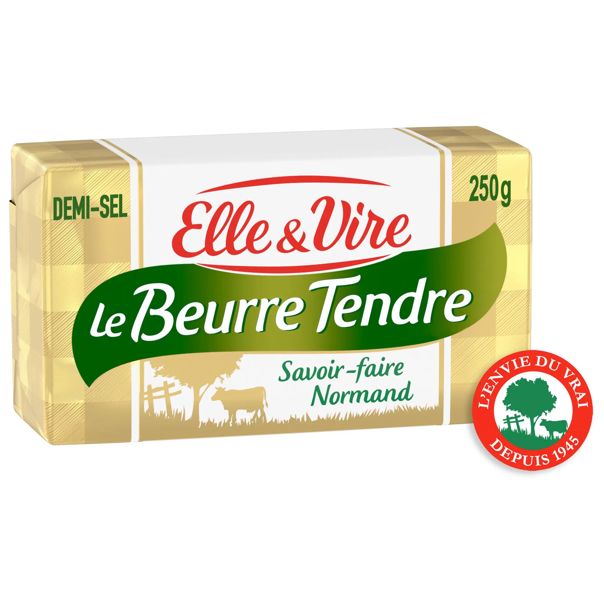 ELLE & VIRE Beurre demi-sel tendre 80%MG