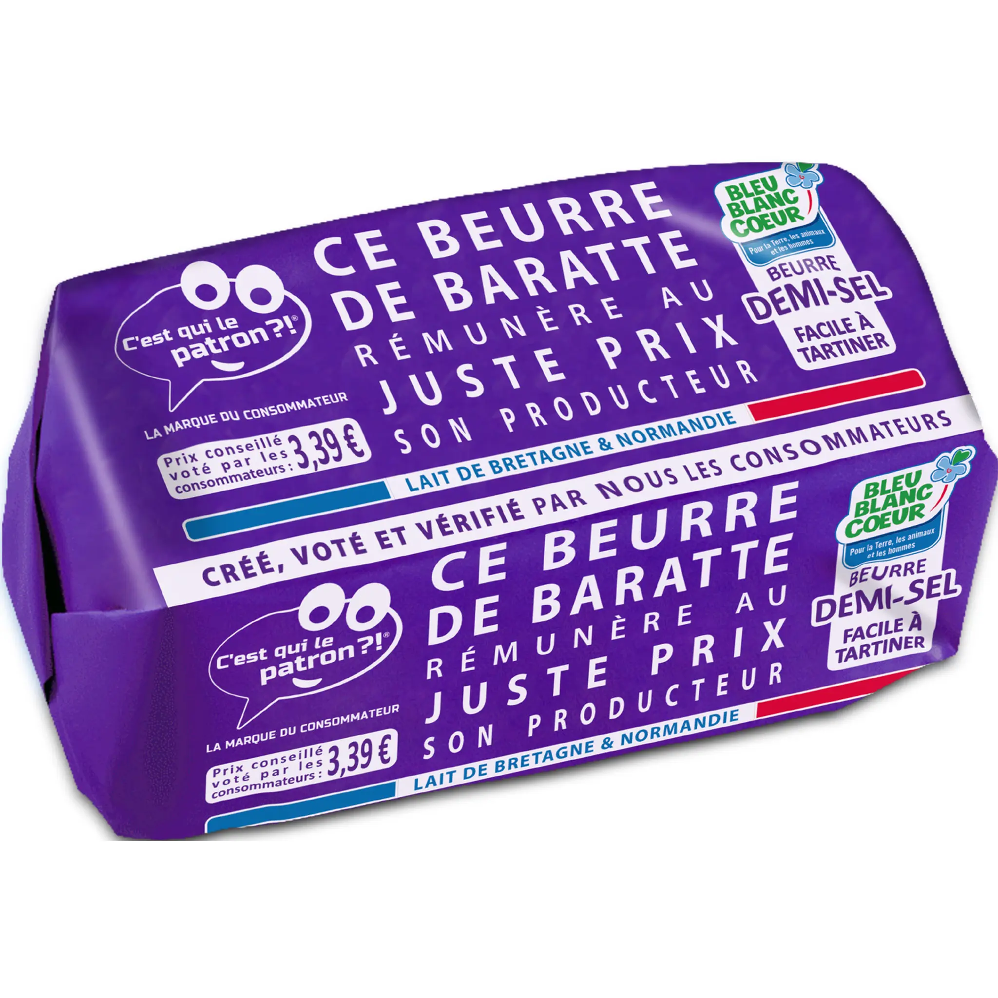 C'EST QUI LE PATRON ?! Beurre de baratte demi-sel 80%MG